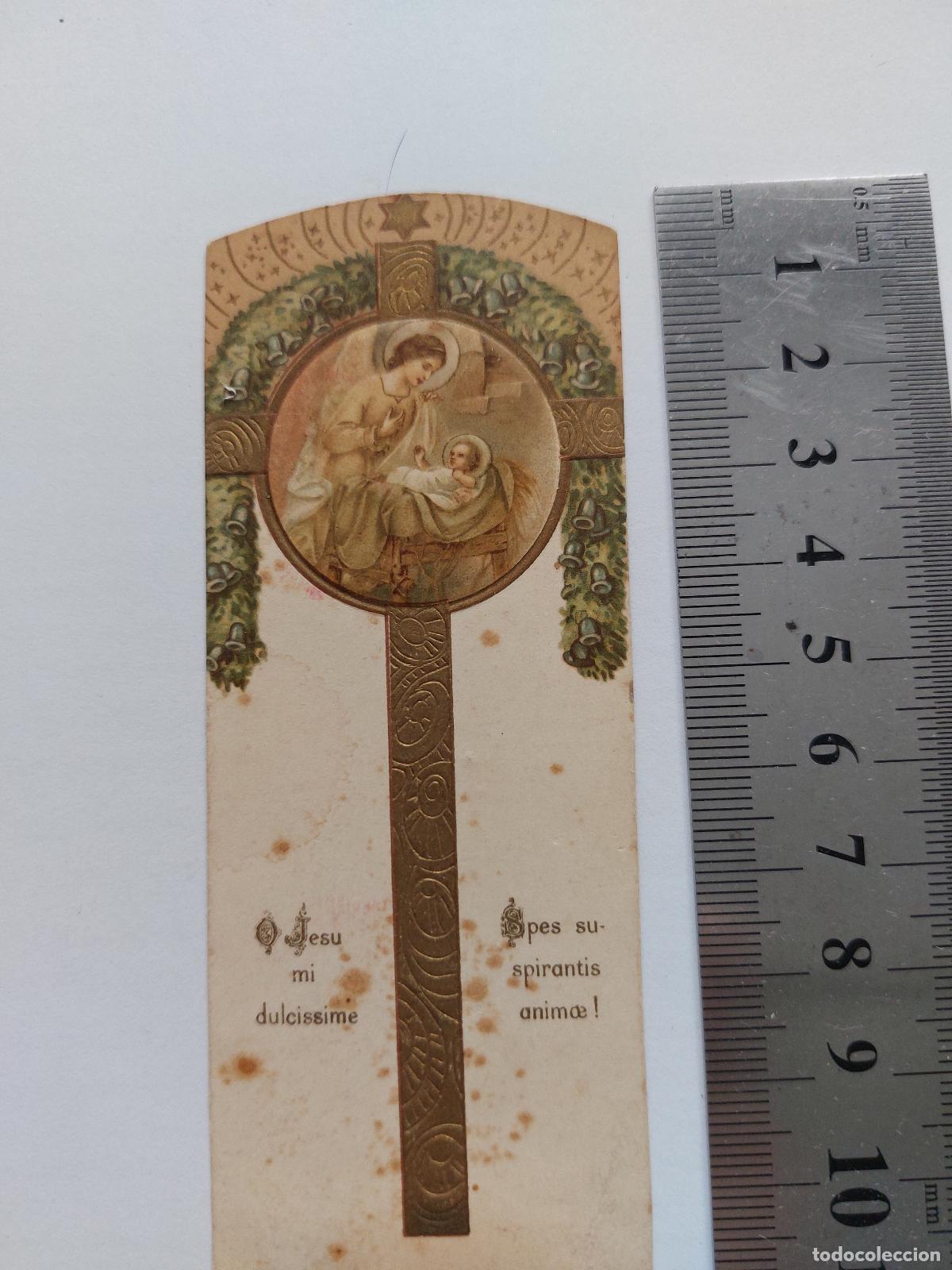 Postales: Estampa religiosa con imagen de la Virgen y el Ni&ntilde;o Jes&uacute;s