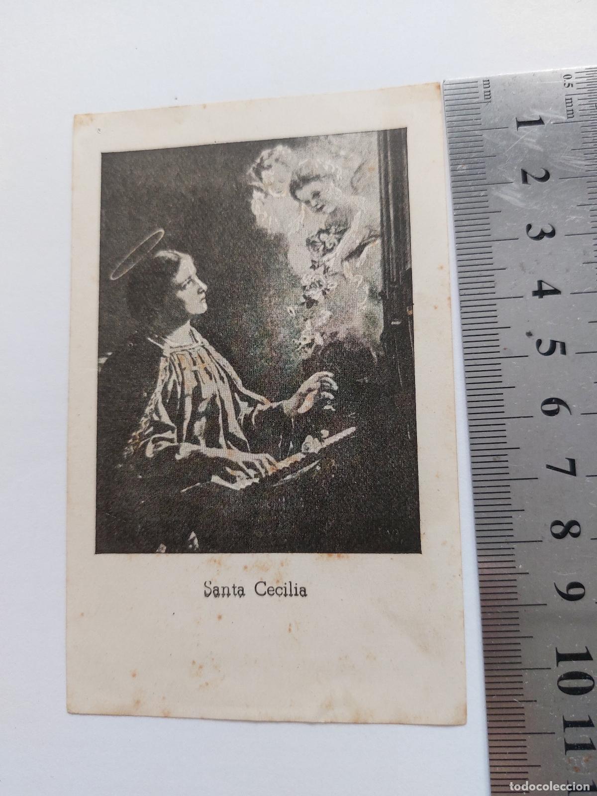 Postales: Estampa de Santa Cecilia, estampa religiosa de arte sacro