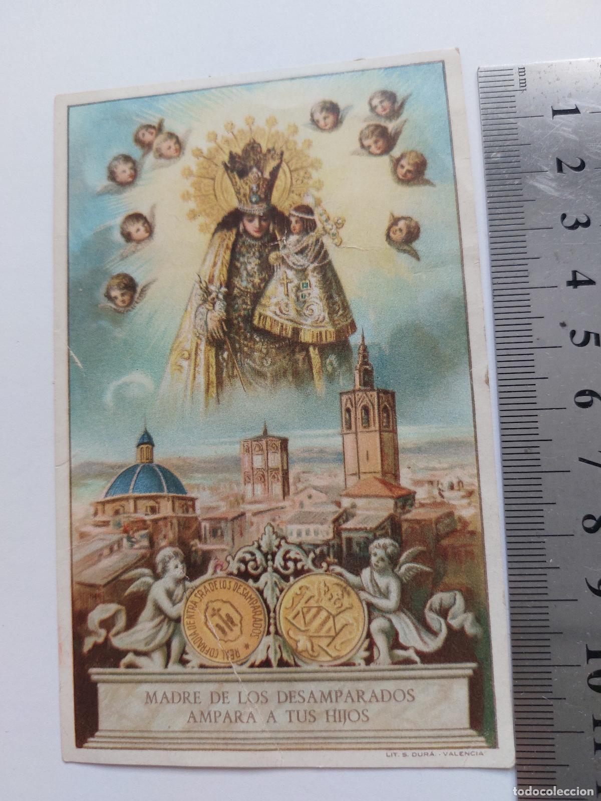 Postales: Estampa de la Virgen de los Desamparados de Valencia