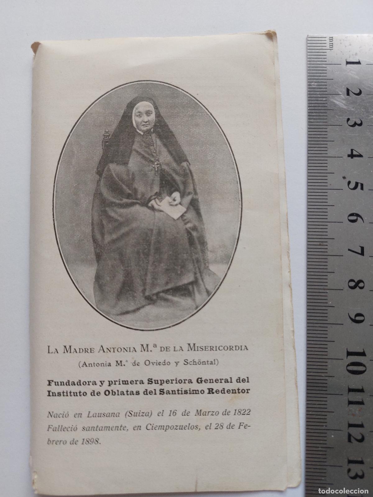 Postales: Estampa con retrato de la Madre Antonia Maria de la Misericordia