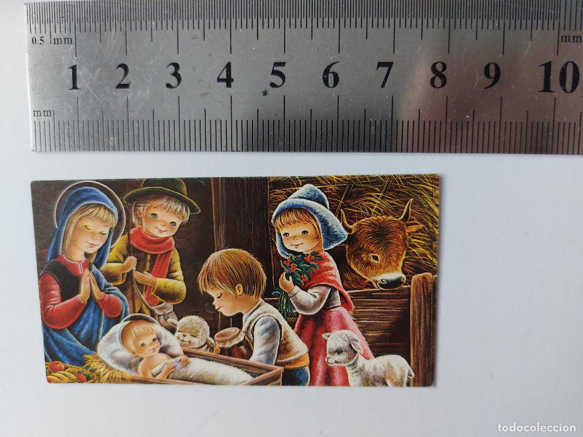 Postales: Estampa de Navidad con Escena de Natividad Infantil