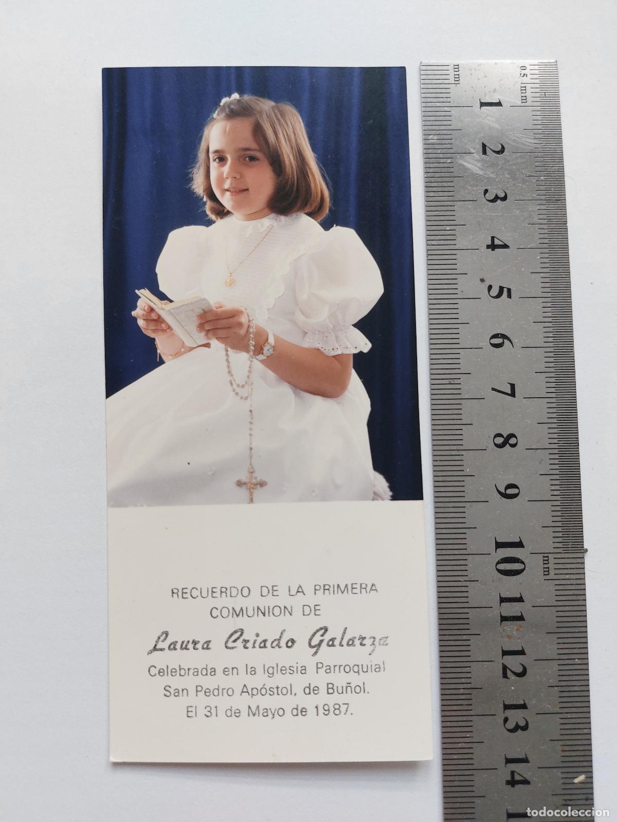 Postales: Estampa de recuerdo de Primera Comuni&oacute;n de Laura Criado en Bu&ntilde;ol