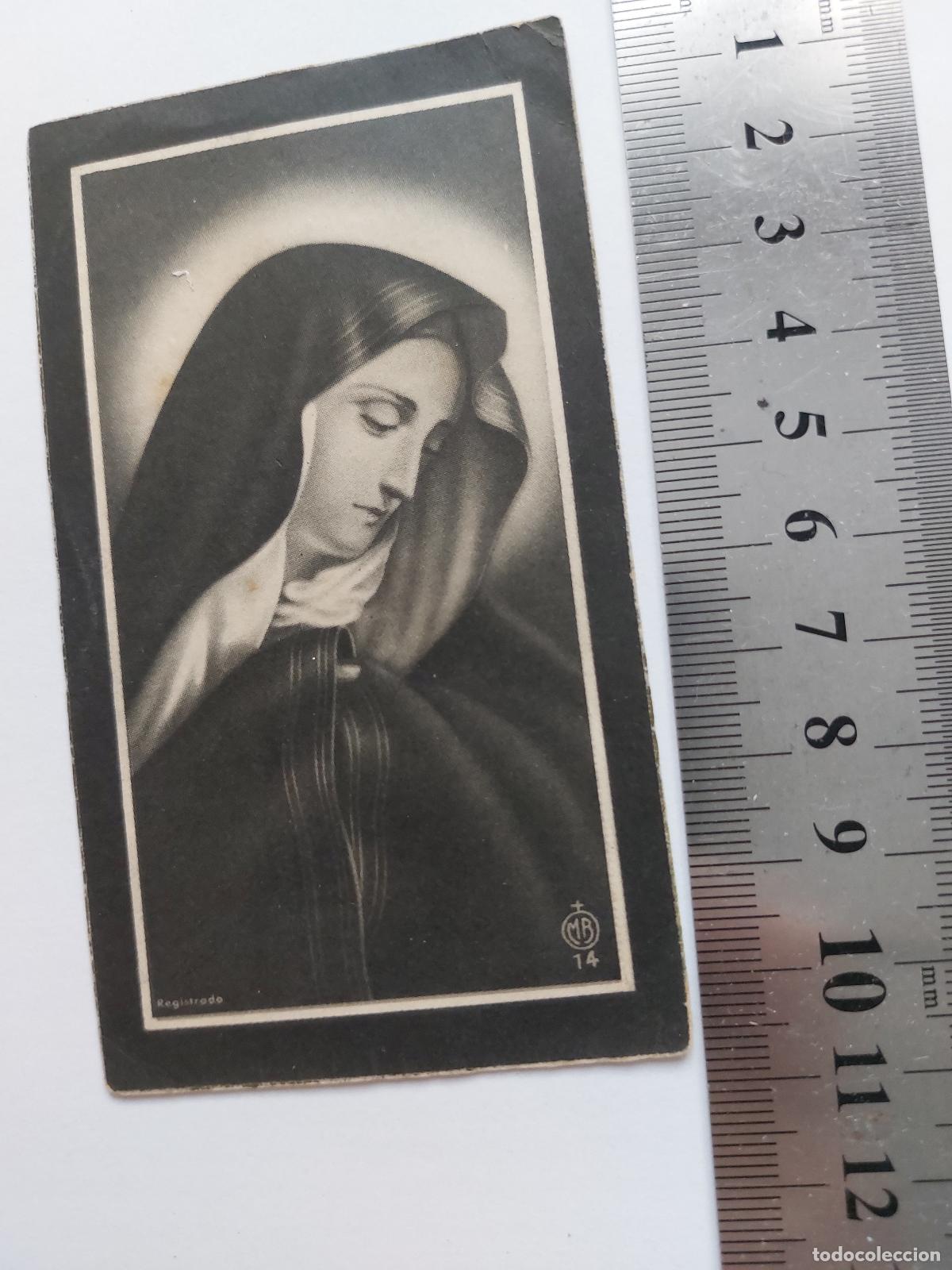 Postales: Estampa recordatorio funeral Teresa Jord&aacute;n G&oacute;mez de Chiva