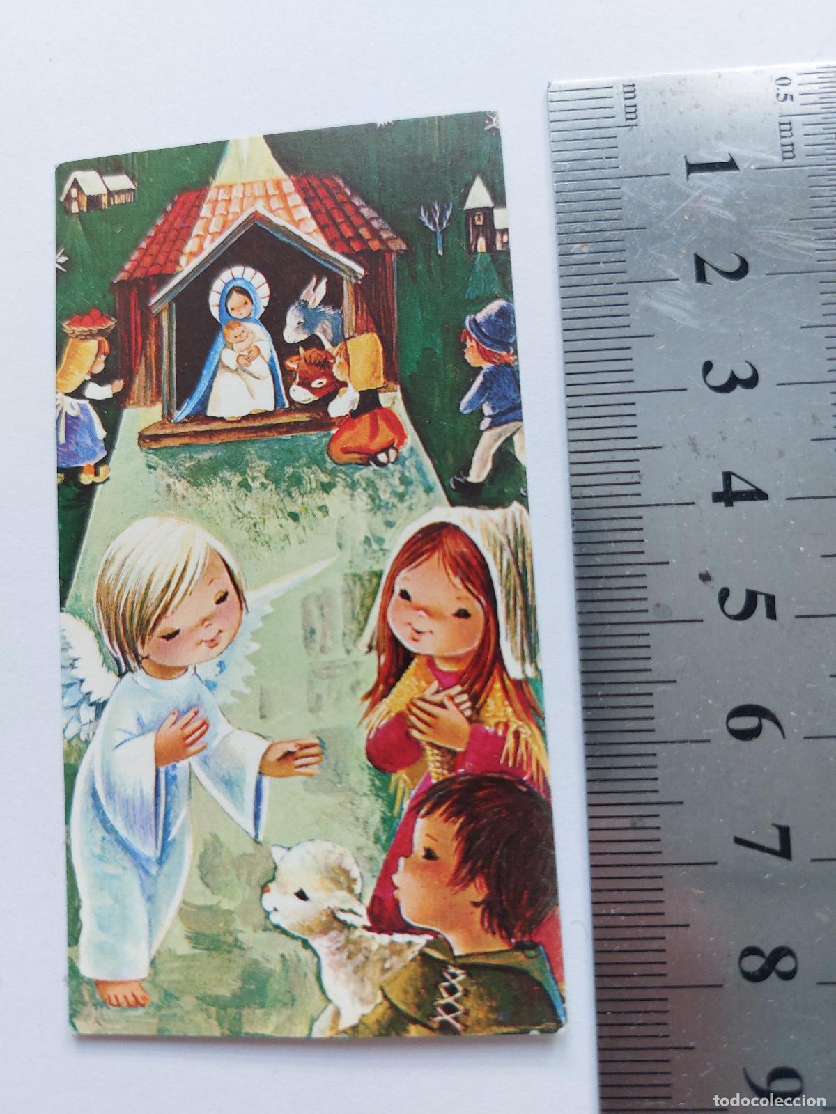 Postales: Estampa de Navidad con ilustraci&oacute;n infantil de nacimiento
