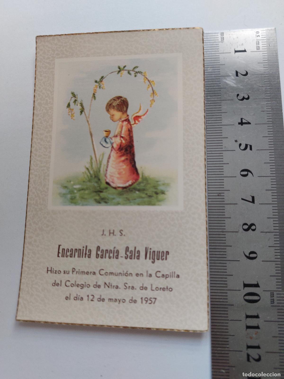 Postales: Estampa de recuerdo de Primera Comuni&oacute;n, Encarnita Garc&iacute;a-Sala Viguer