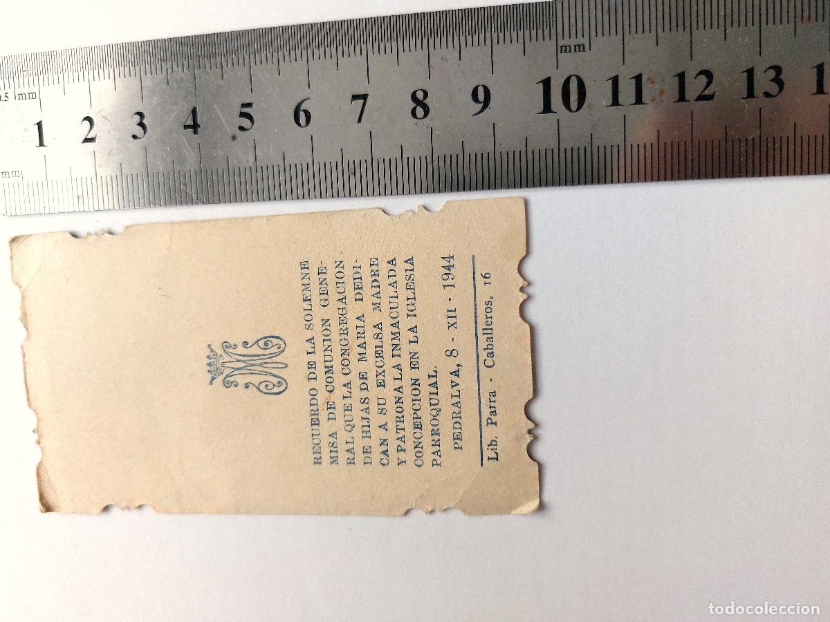 Postales: Estampa recordatorio de comuni&oacute;n de la Inmaculada Concepci&oacute;n - Foto 2