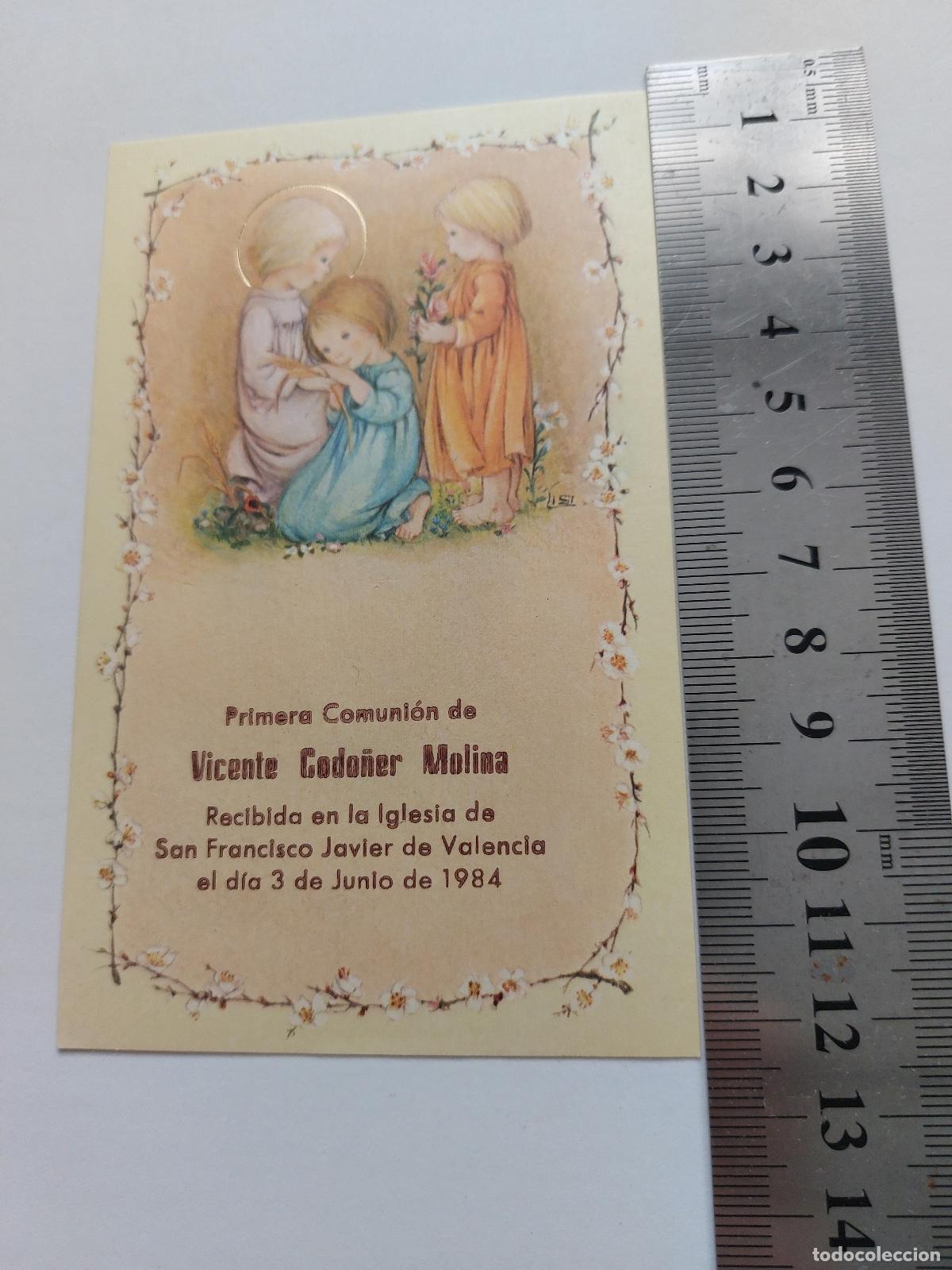 Postales: Estampa de Primera Comuni&oacute;n Vicente Godo&ntilde;er Molina Valencia