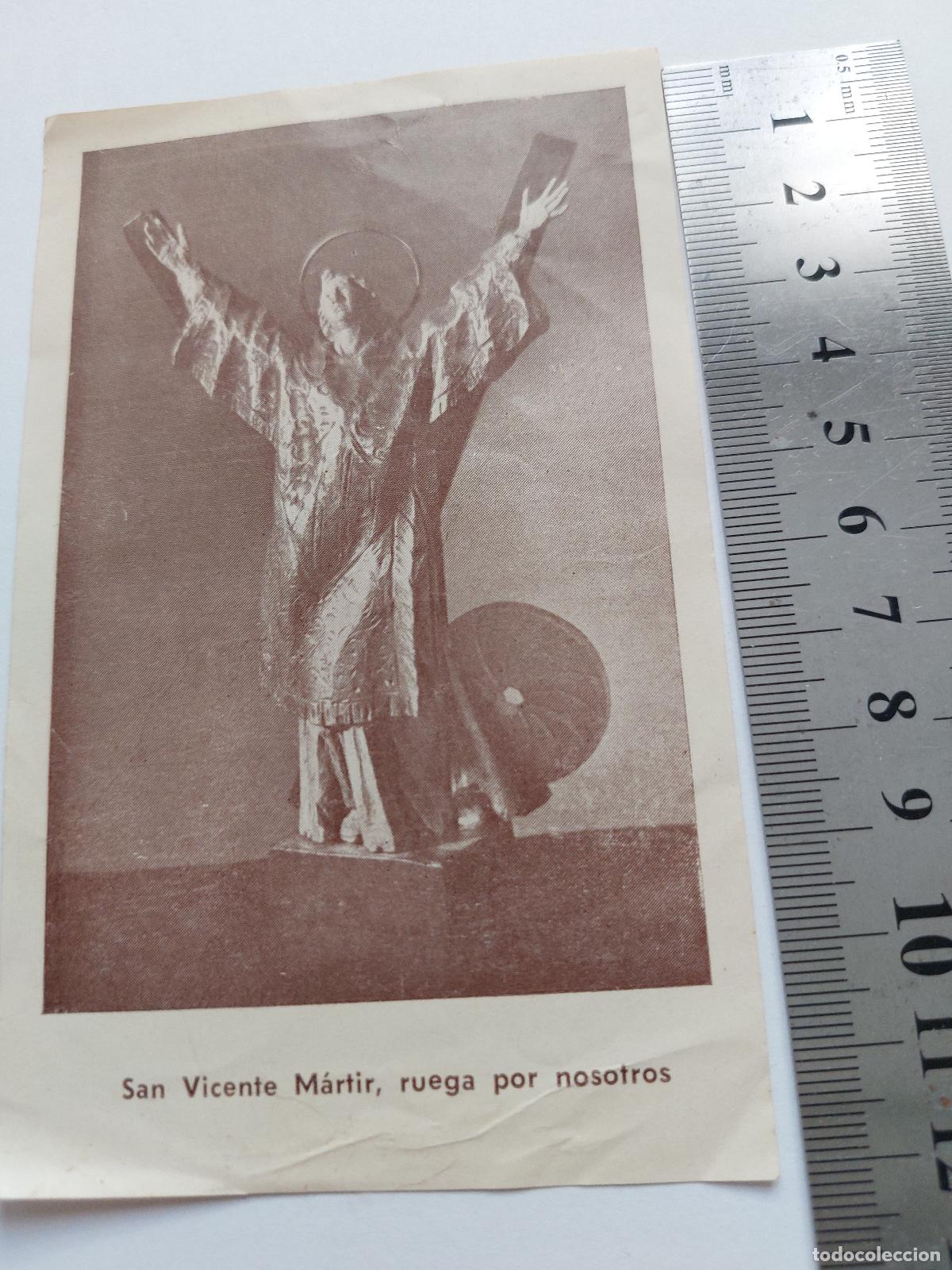 Postales: Estampa de San Vicente M&aacute;rtir, imagen de santo