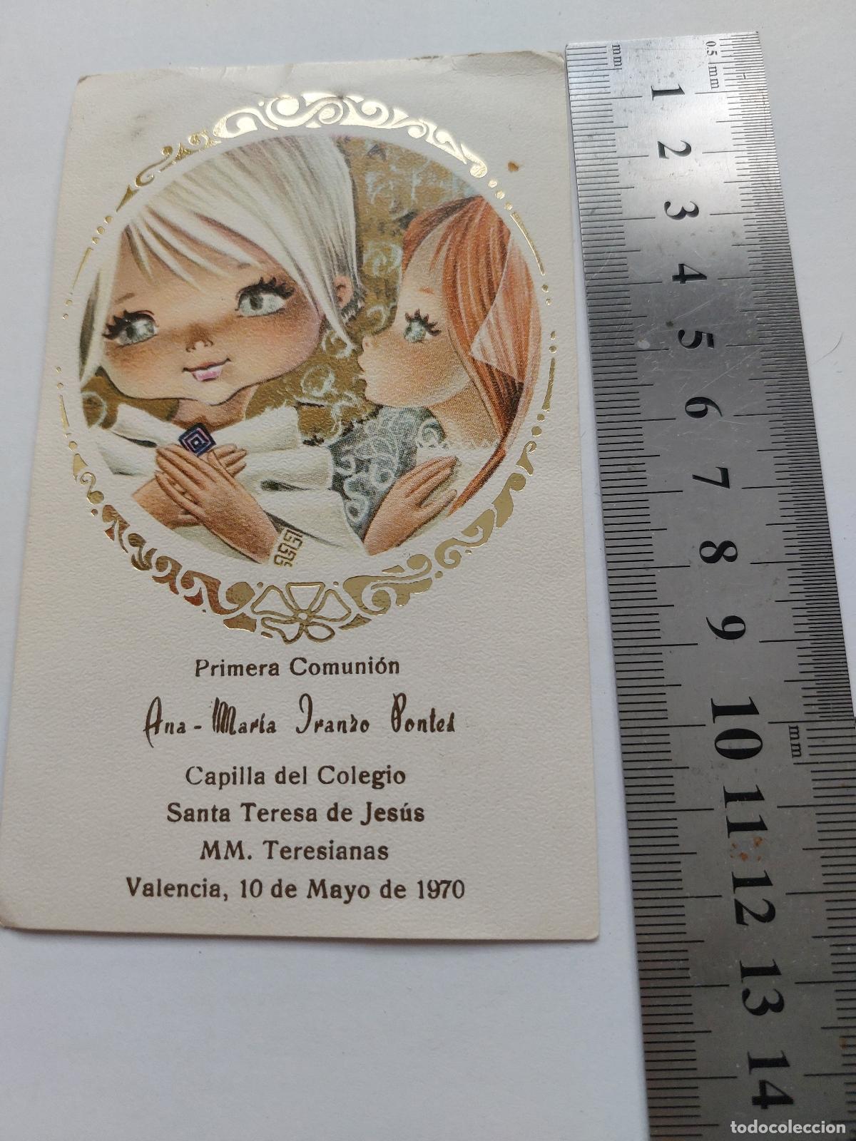 Postales: Estampa de recuerdo de Primera Comuni&oacute;n en Valencia