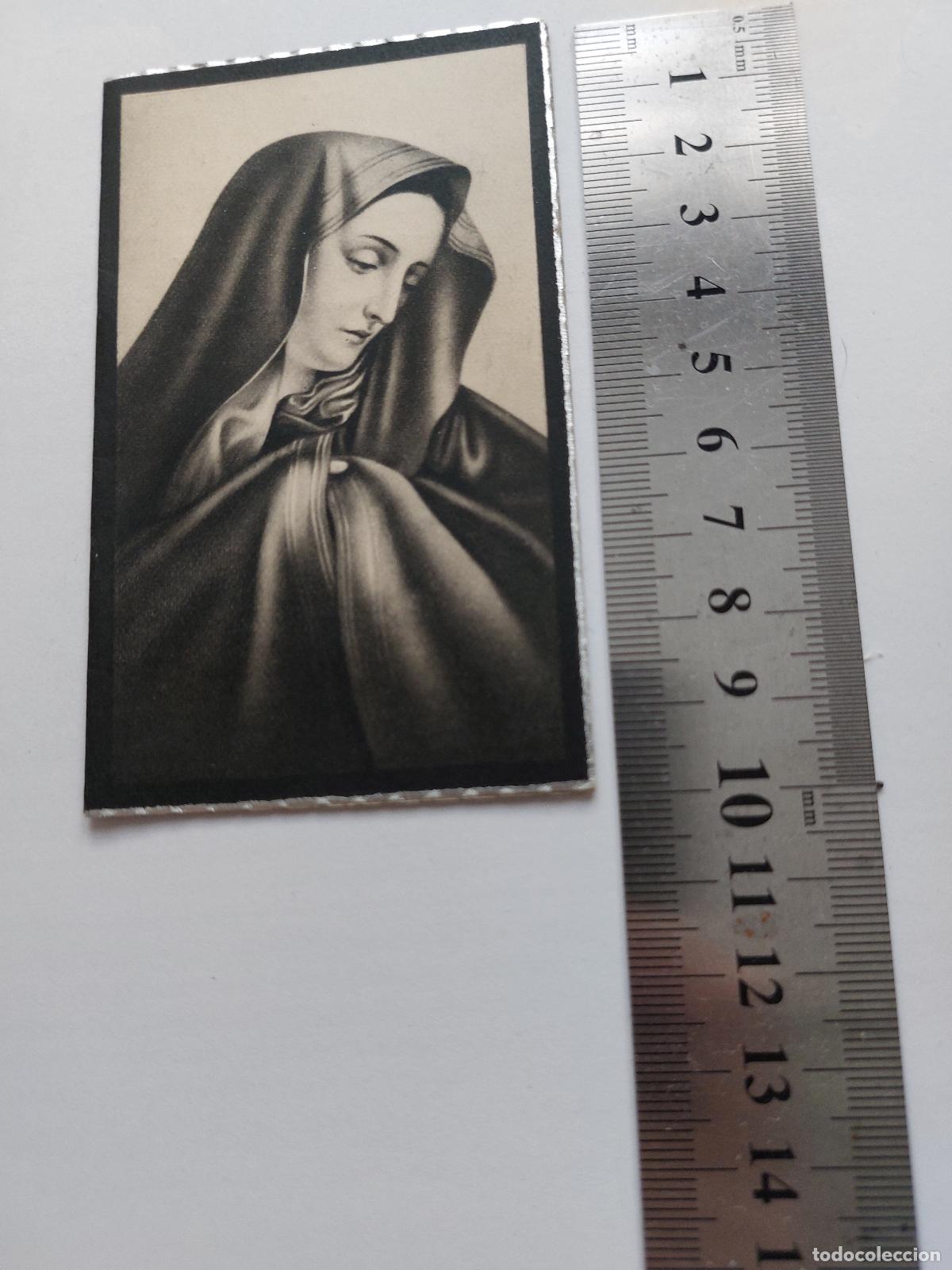 Postales: Estampa con ilustraci&oacute;n religiosa de Virgen y &Aacute;ngel