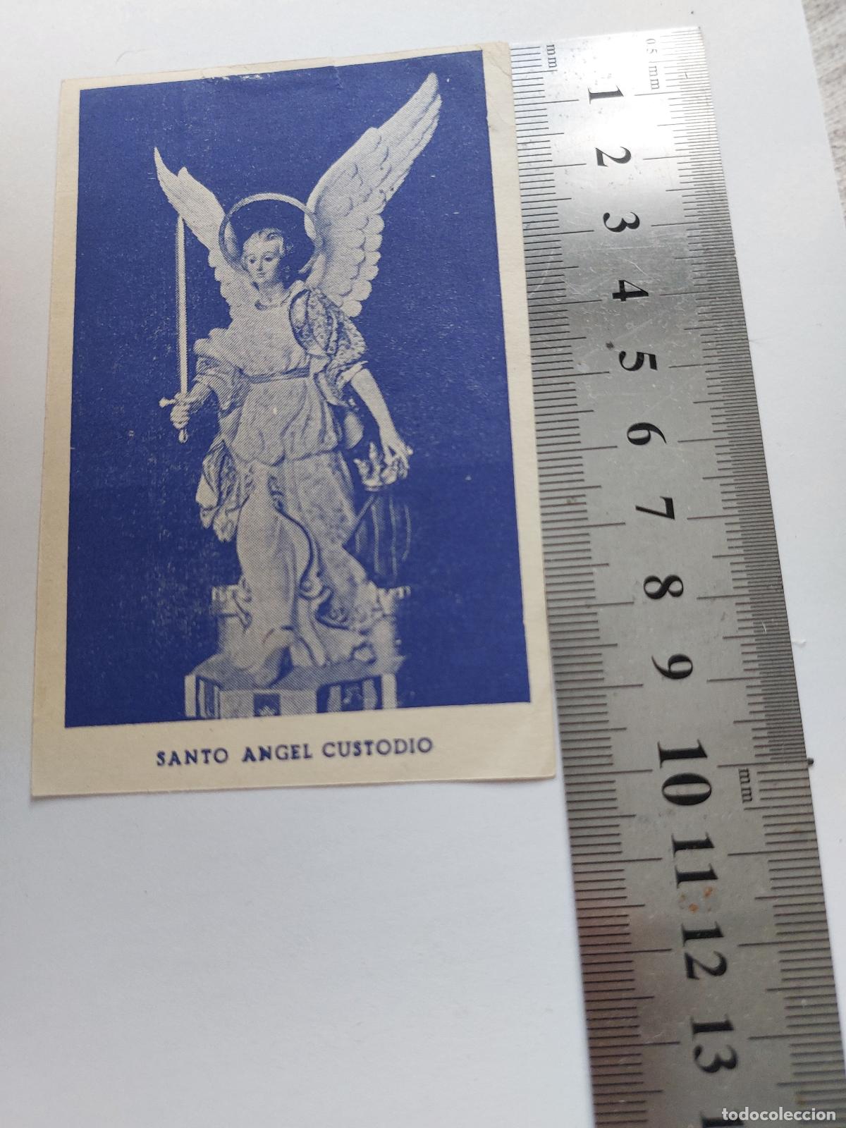 Postales: Estampa con imagen de Santo &Aacute;ngel Custodio y oraci&oacute;n