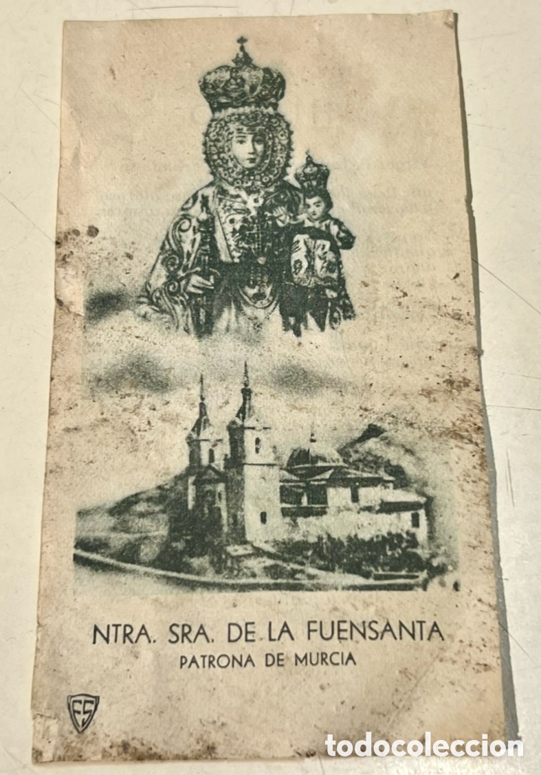 Postales: Estampa Religiosa. Nuestra Se&ntilde;ora de la Fuensanta. Patrona de Murcia. Con Himno. A&ntilde;os 70.