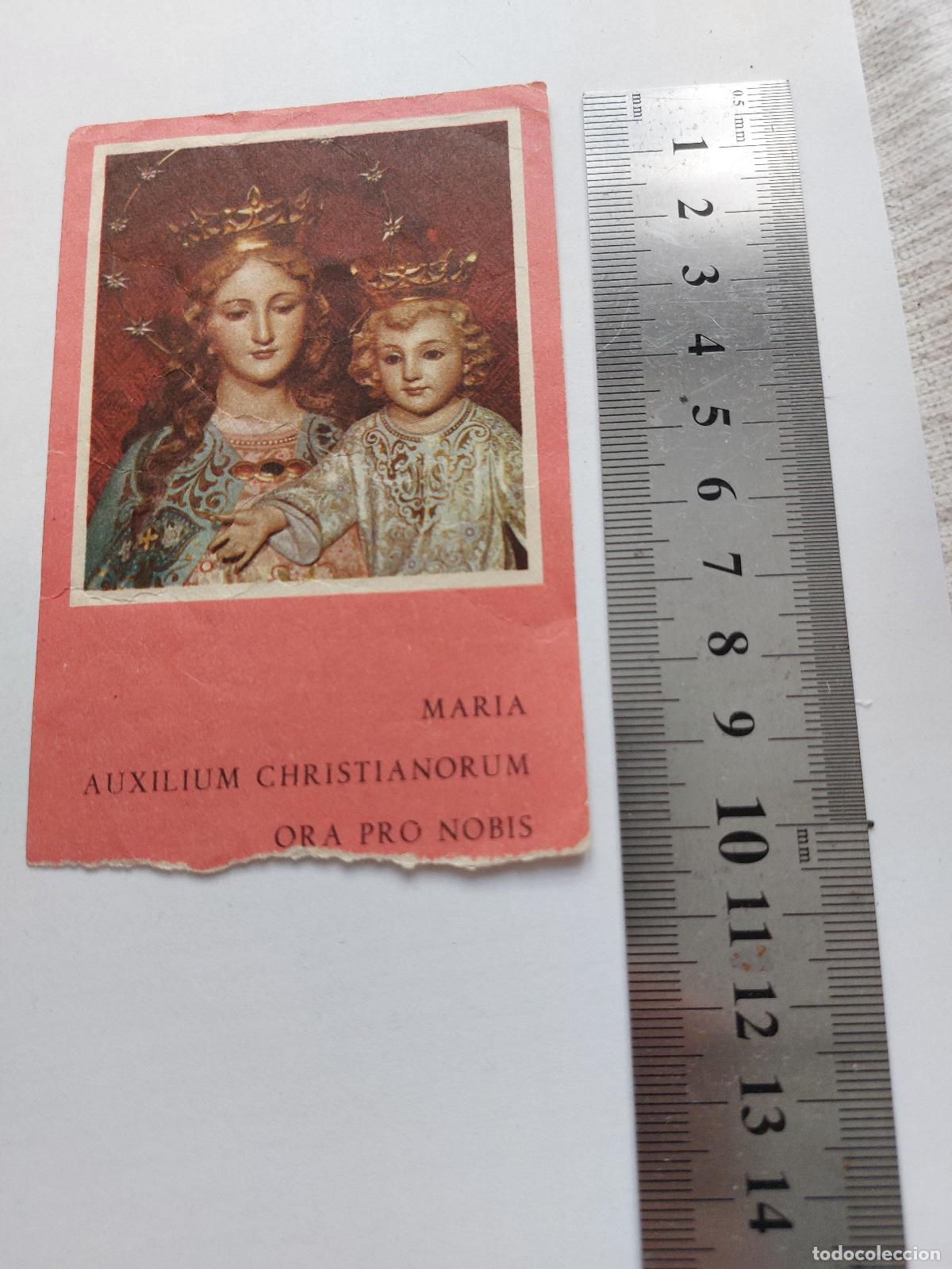 Postales: Estampa con Imagen de Maria Auxiliadora y Reflexiones Espirituales