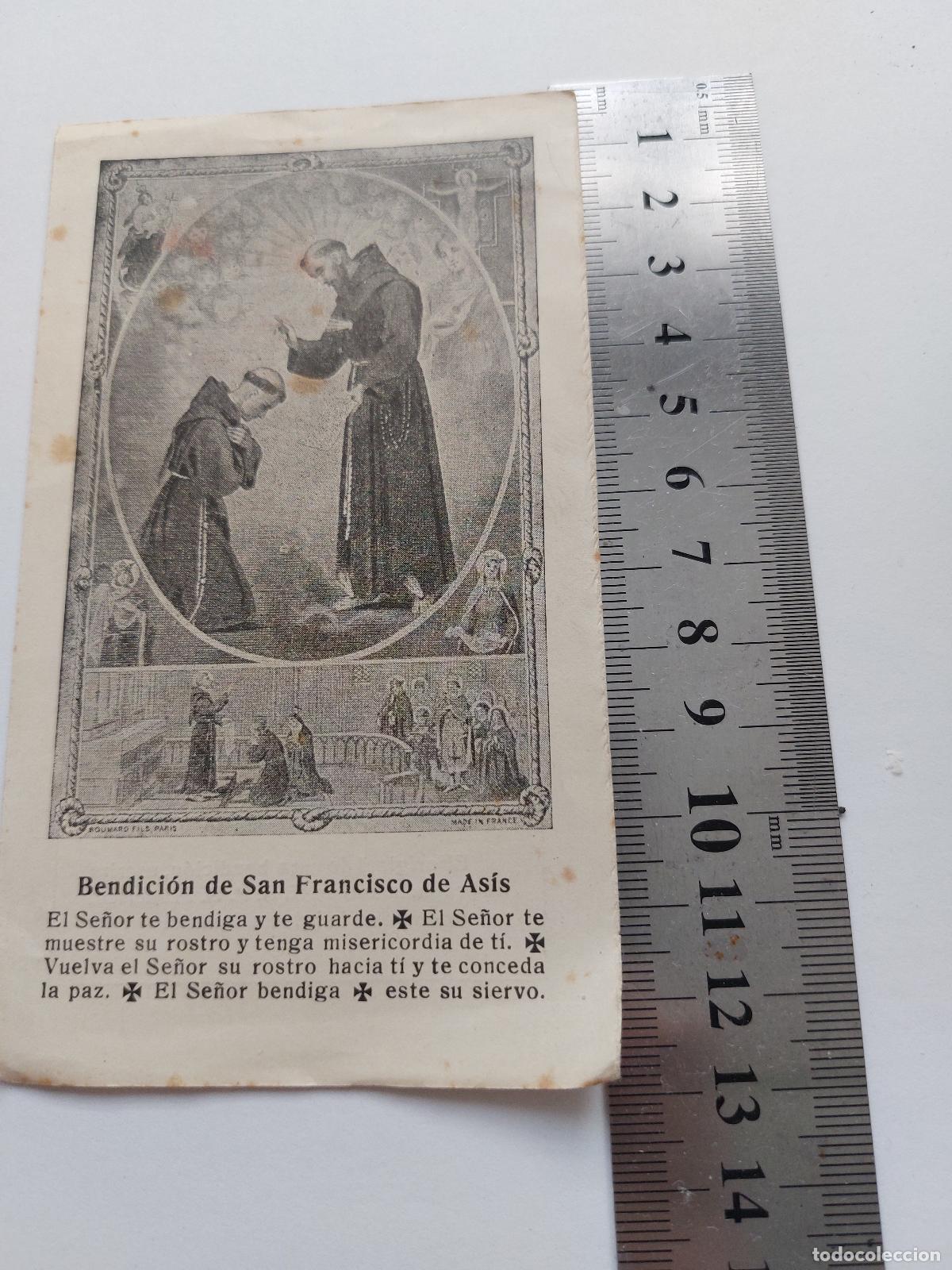 Postales: Estampa con la Bendici&oacute;n de San Francisco de As&iacute;s