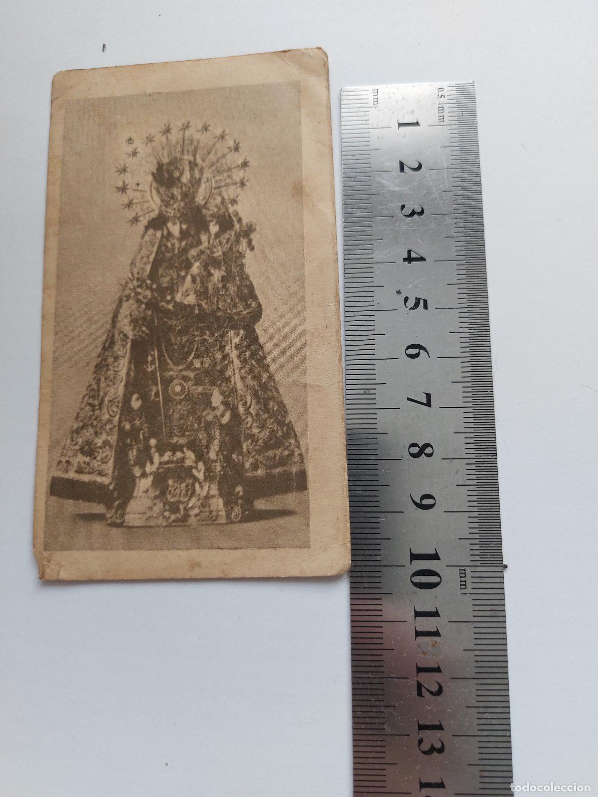 Postales: Estampa de recordatorio religioso con imagen de la Virgen