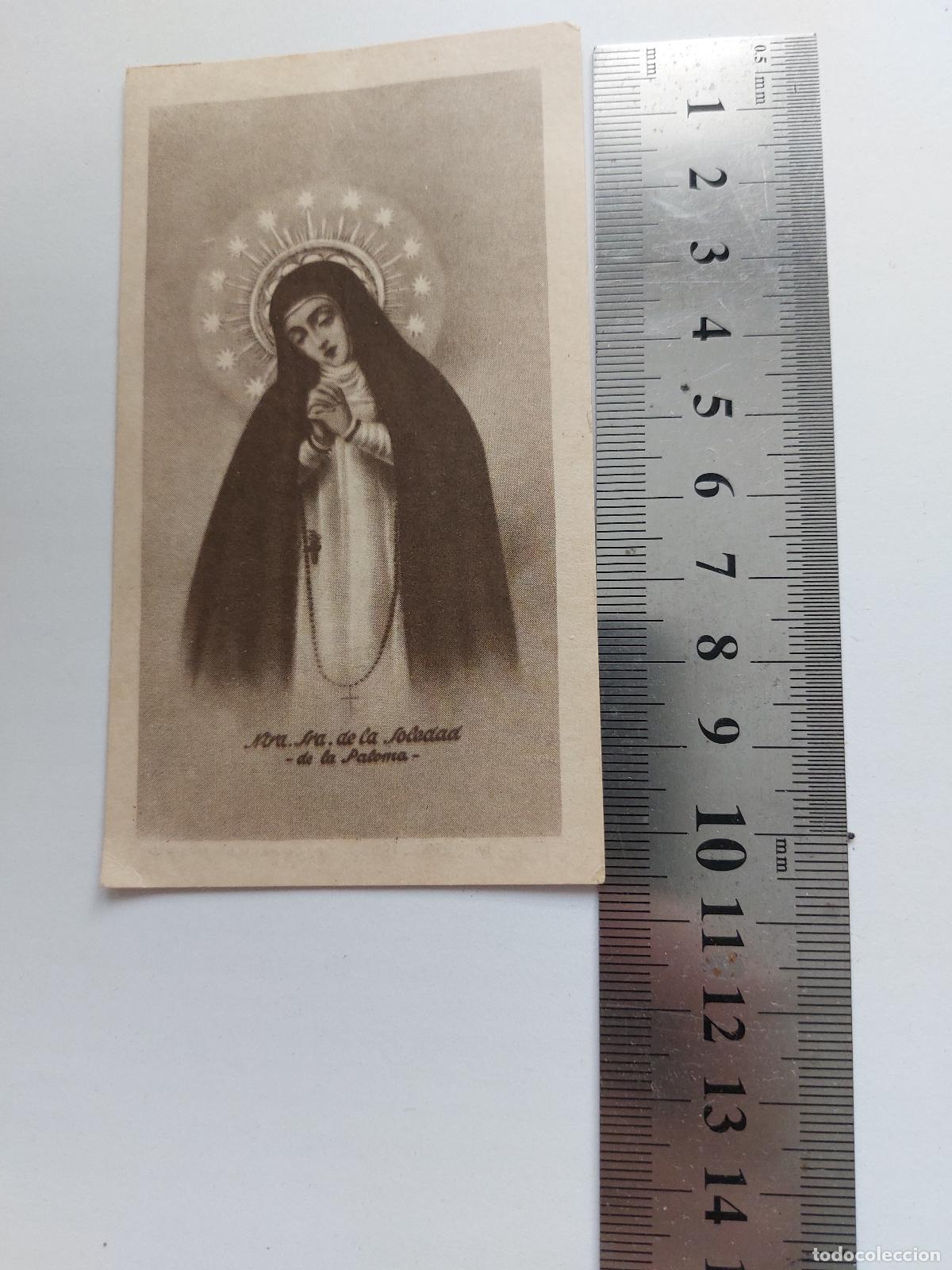 Postales: Estampa religiosa de Nuestra Se&ntilde;ora de la Soledad