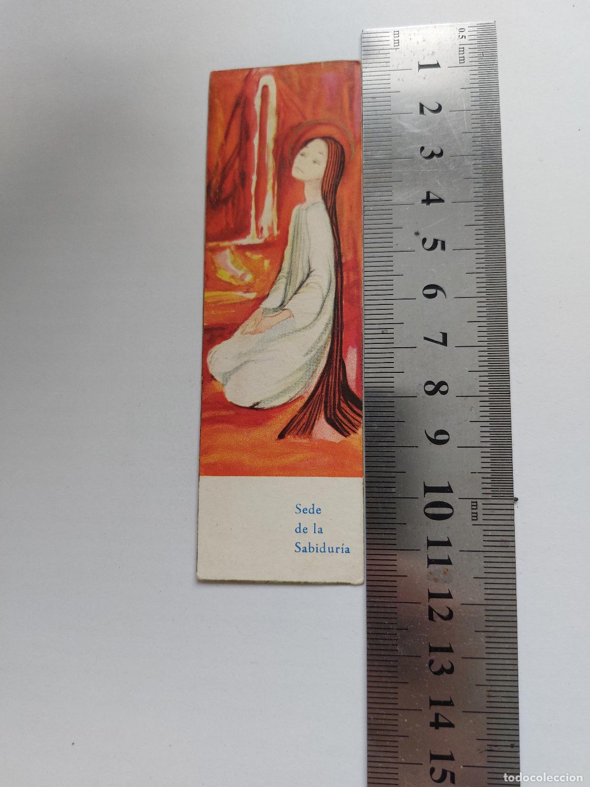Postales: Estampa marcap&aacute;ginas Sede de la Sabidur&iacute;a ilustraci&oacute;n religiosa