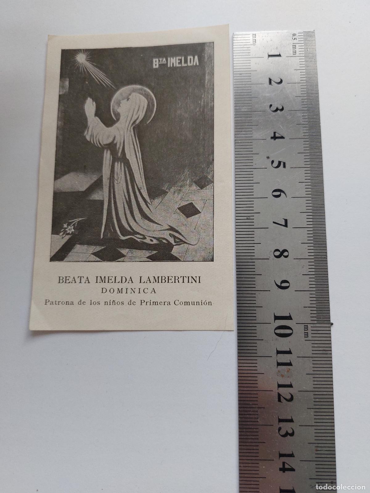 Cartes Postales: Estampa de Beata Imelda Lambertini Patrona de Primera Comuni&oacute;n