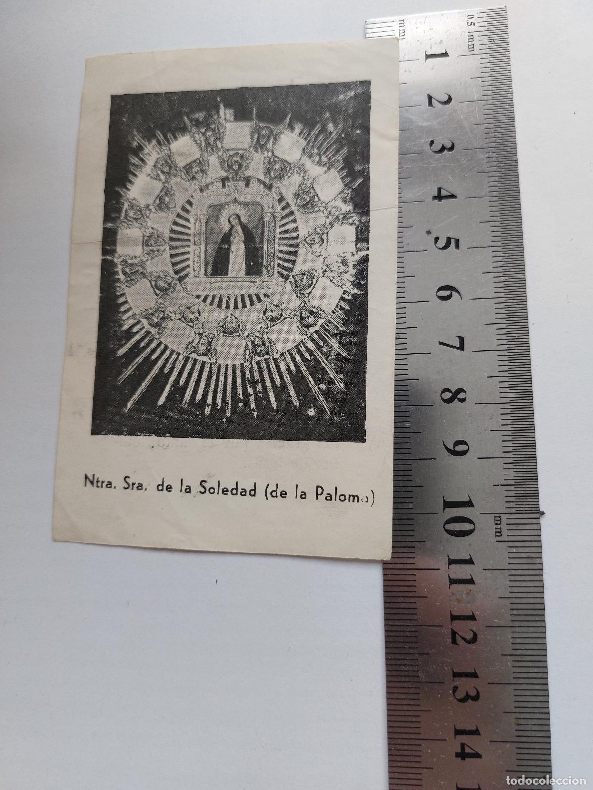 Postales: Estampa de Ntra. Sra. de la Soledad (Virgen de la Paloma)