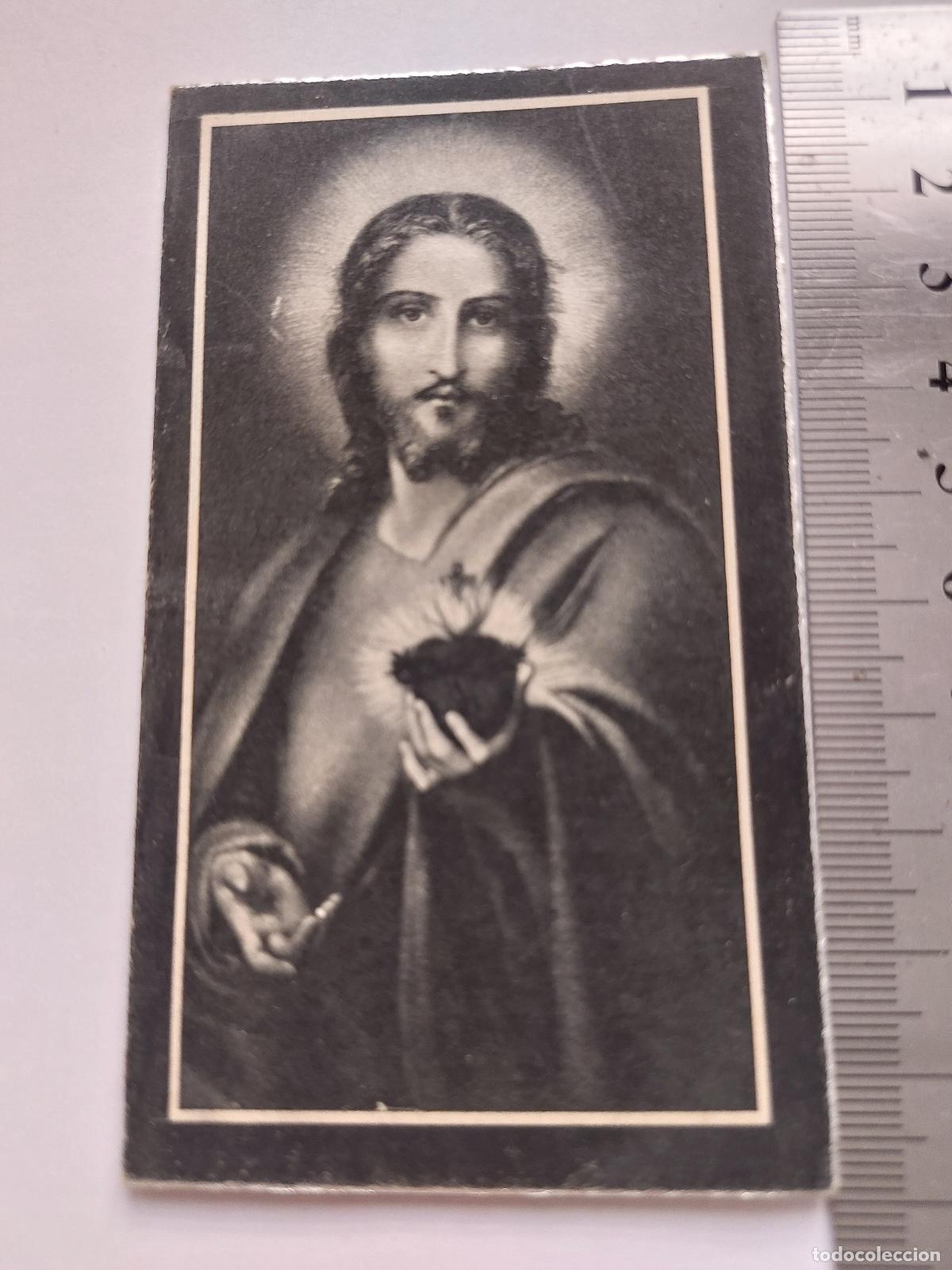 Postales: Estampa con im&aacute;genes de Jesucristo y la Virgen Mar&iacute;a