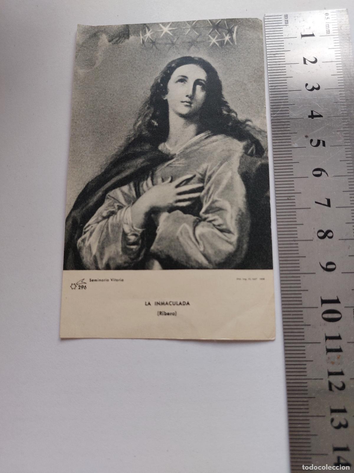 Postales: Estampa con pintura La Inmaculada de Jusepe de Ribera