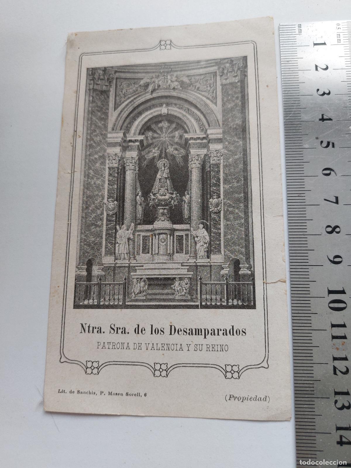 Postales: Estampa de Nuestra Se&ntilde;ora de los Desamparados, Patrona de Valencia