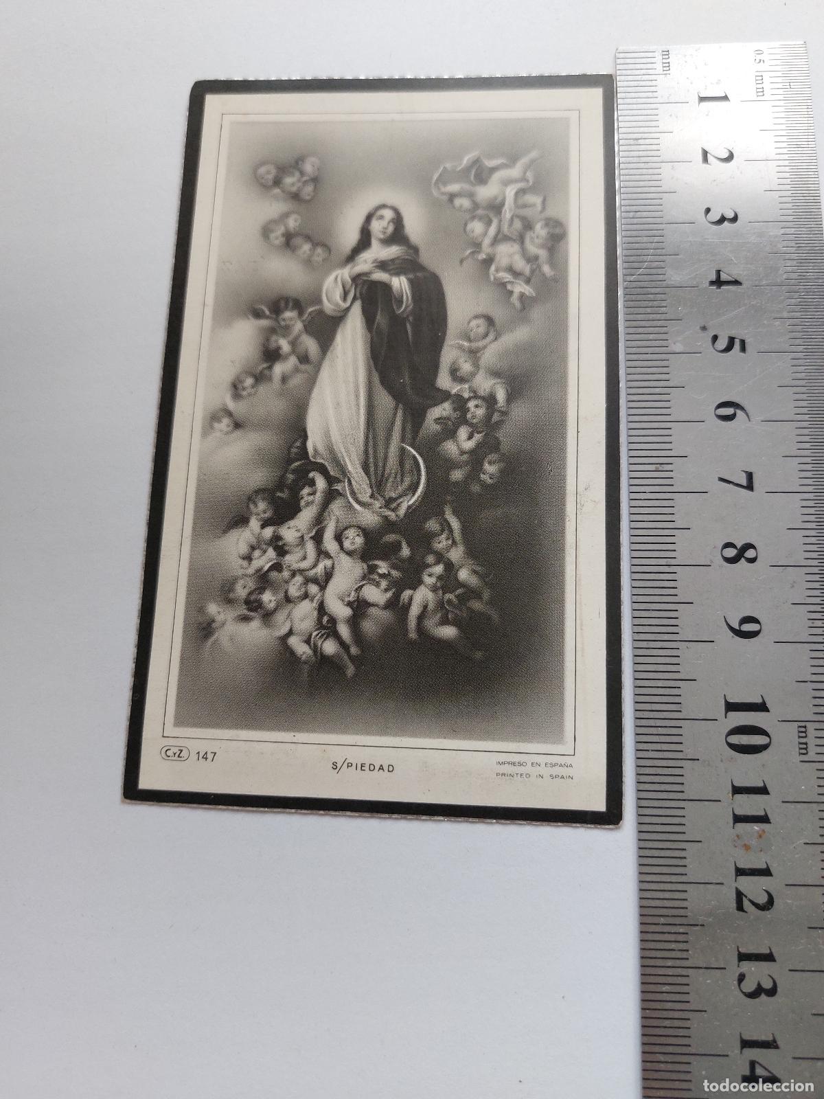 Postales: Estampa de recordatorio religioso de defunci&oacute;n Salvador Comas Mart&iacute;nez