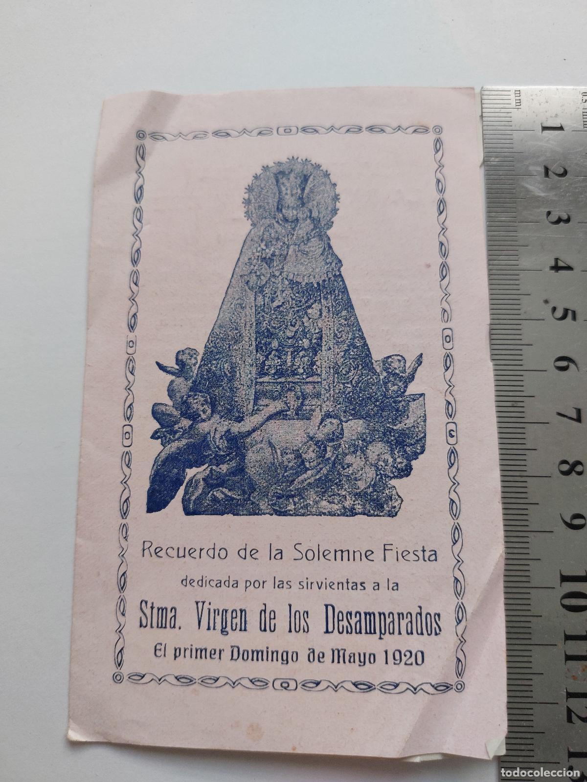 Postales: Estampa de Homenaje a la Virgen de los Desamparados