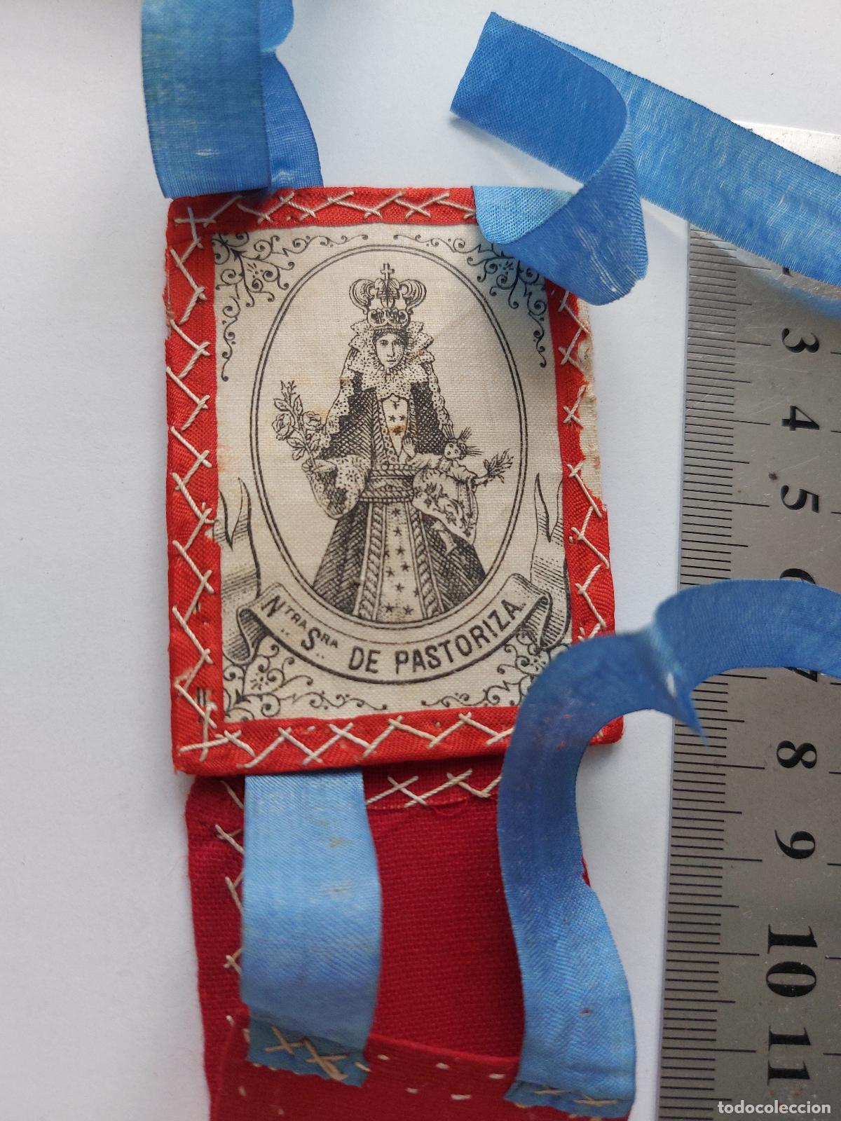 Postales: textil escapulario Ntra Sra de Pastoriza Galicia