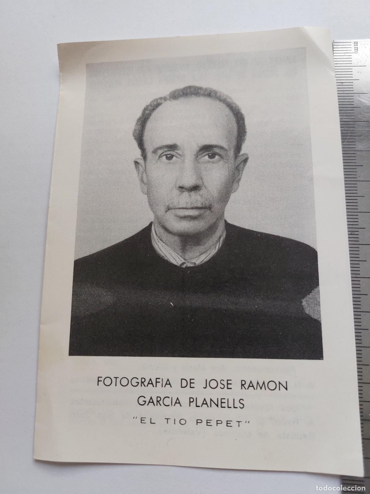 Postales: Estampa con retrato conmemorativo de Jose Ramon Garcia Planells