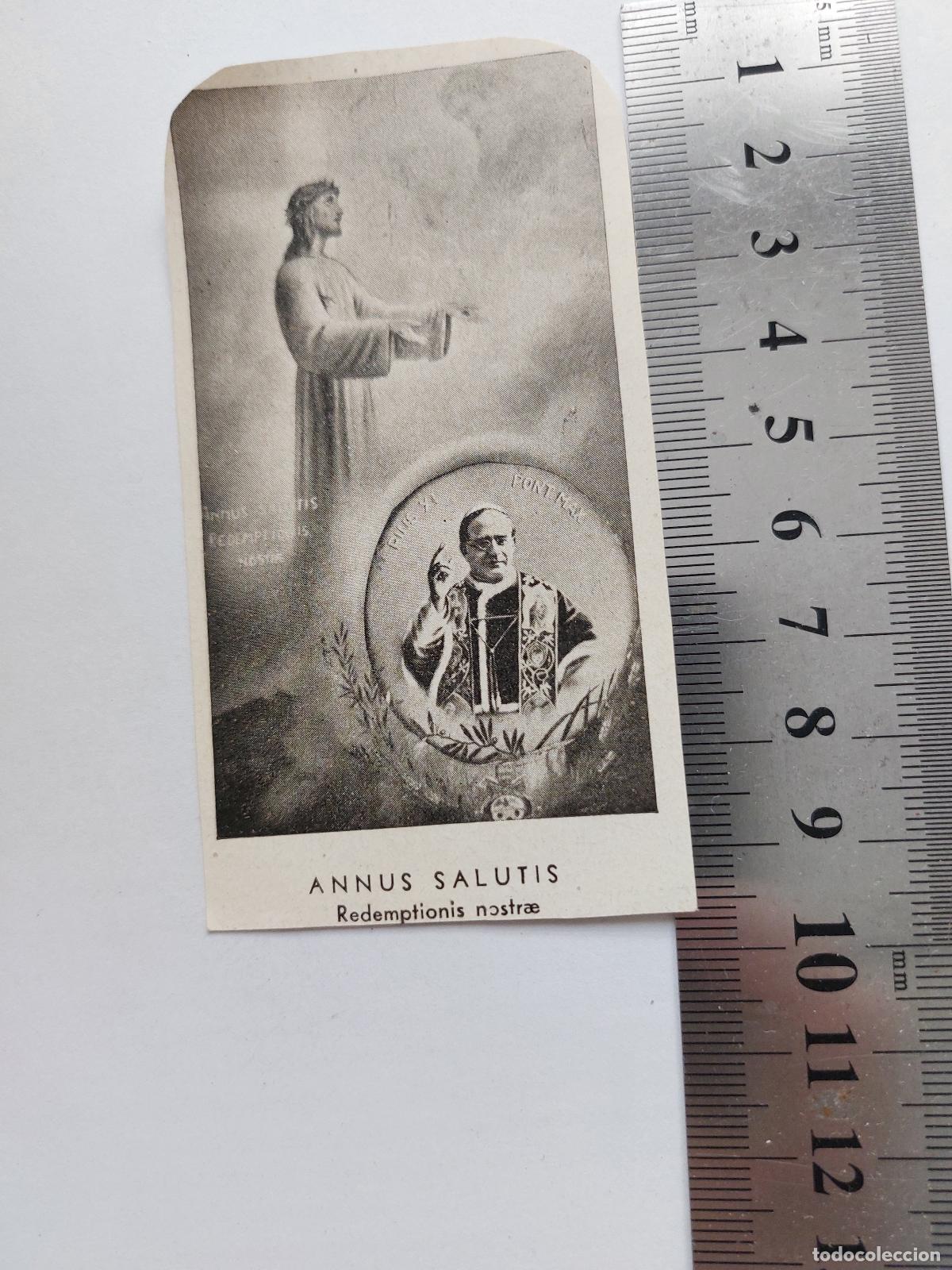 Postales: Estampa religiosa con Papa P&iacute;o XI y Jesucristo de Barcelona