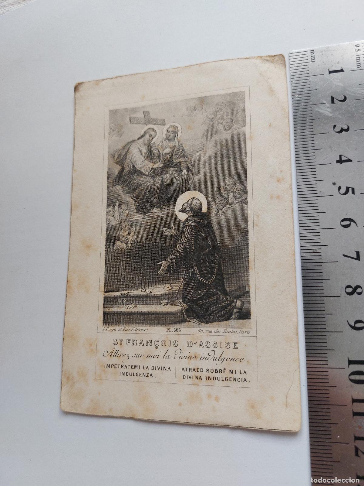 Postales: Estampa de San Francisco de As&iacute;s y la Indulgencia de la Porci&uacute;ncula