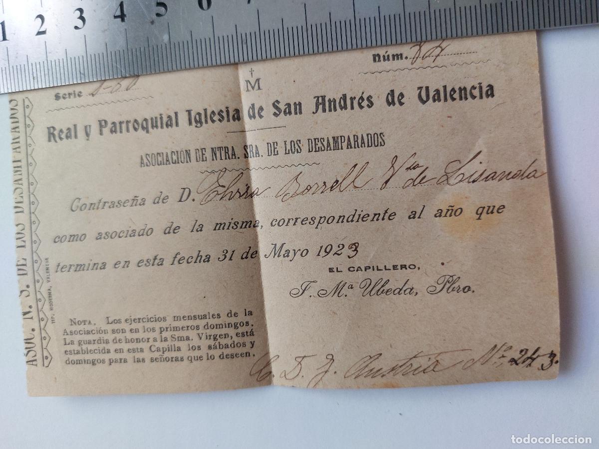Postales: documento Real y Parroquial Iglesia San Andr&eacute;s Valencia
