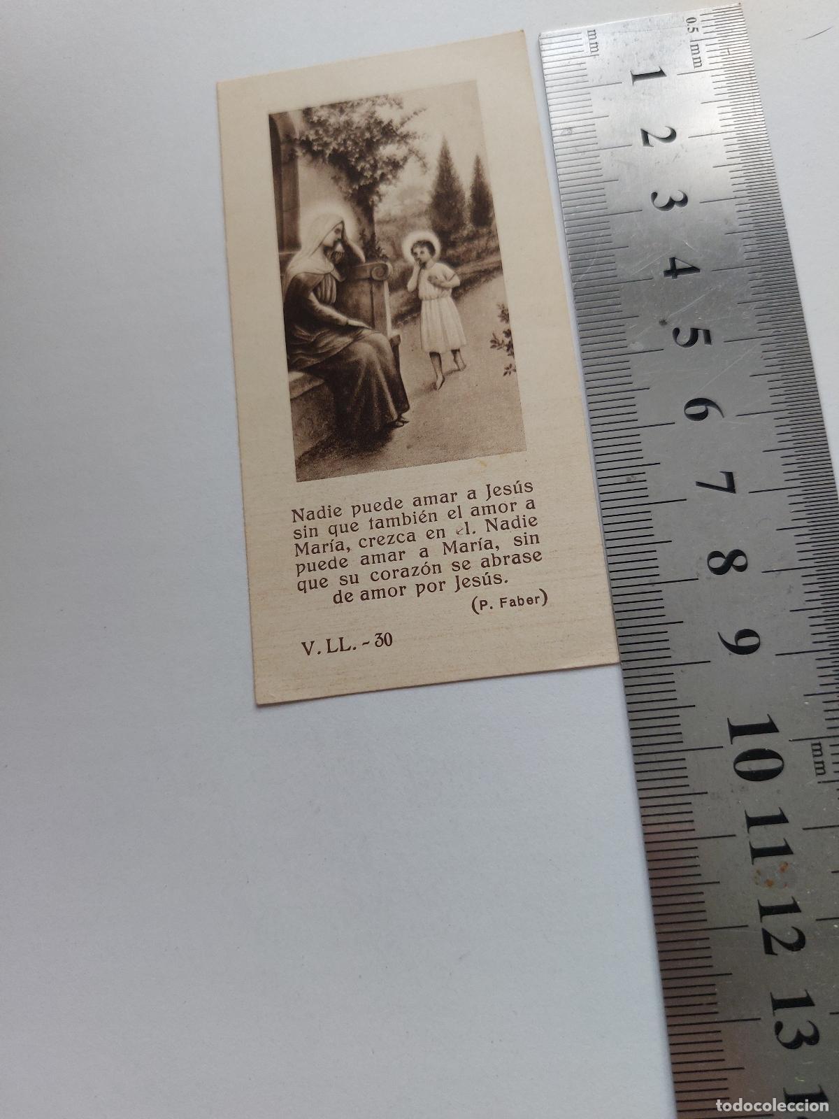 Postales: Estampa con imagen religiosa de la Virgen Mar&iacute;a y el Ni&ntilde;o Jes&uacute;s