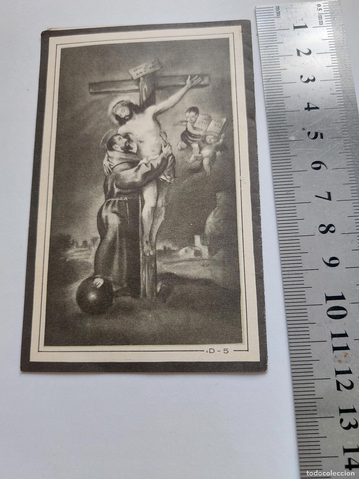 Postales: Estampa con imagen religiosa de San Francisco y Jesucristo