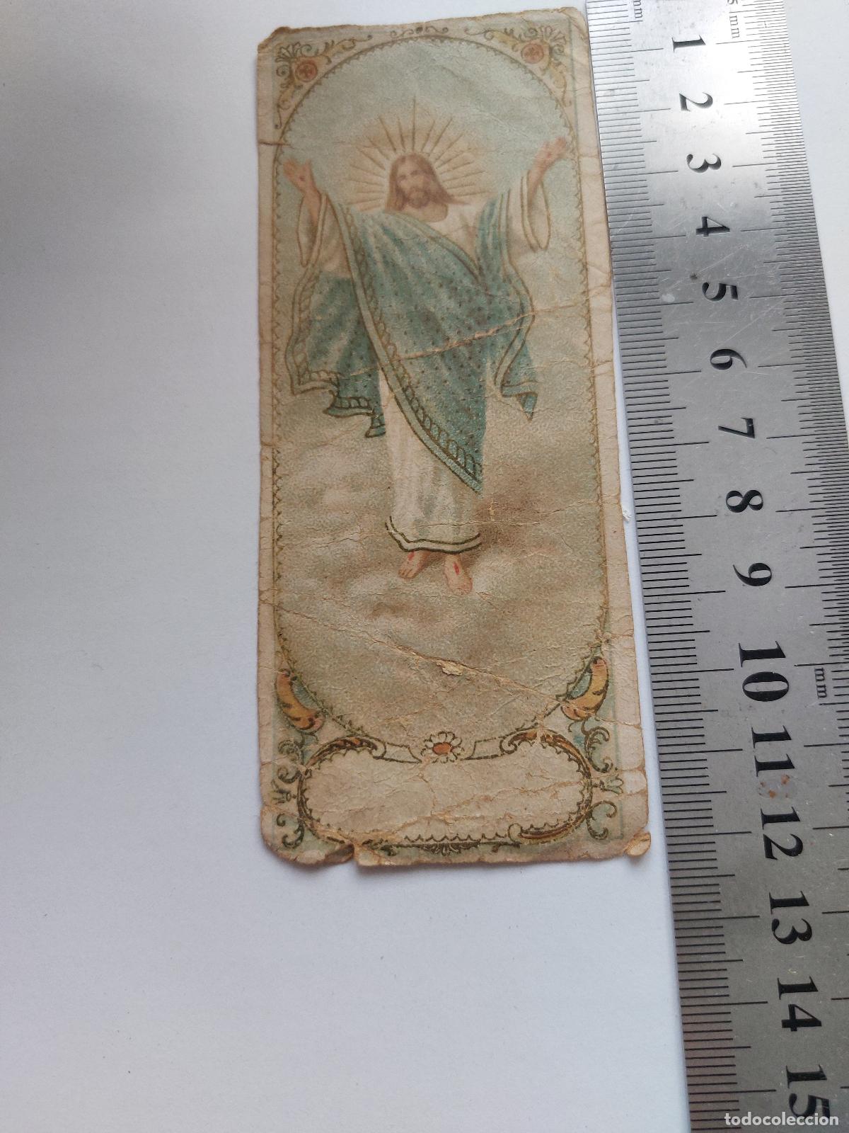 Postales: Estampa con imagen de Jesucristo en estilo art&iacute;stico religioso