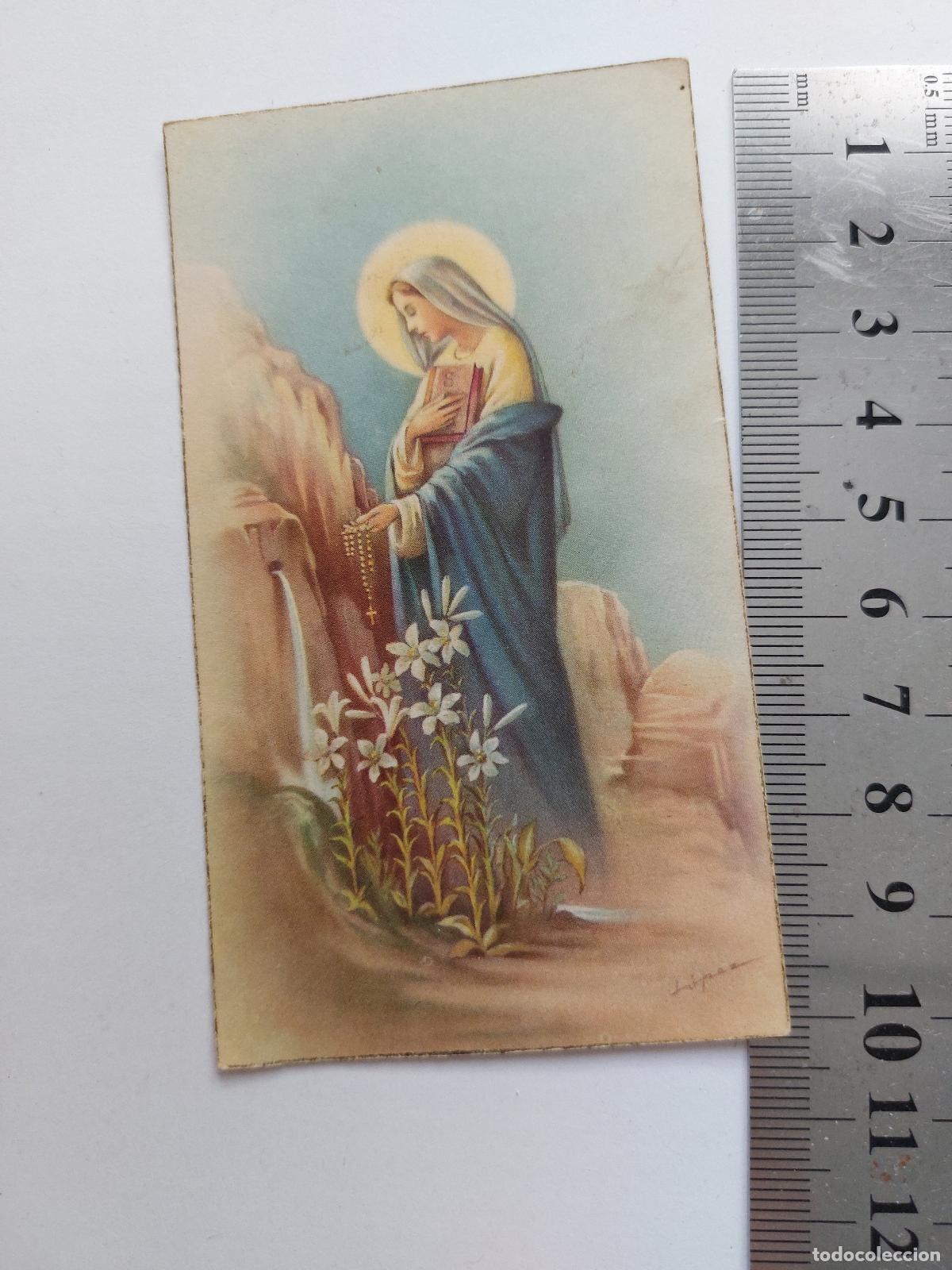 Postales: Estampa de Recuerdo de Primera Comuni&oacute;n con Ilustraci&oacute;n Religiosa