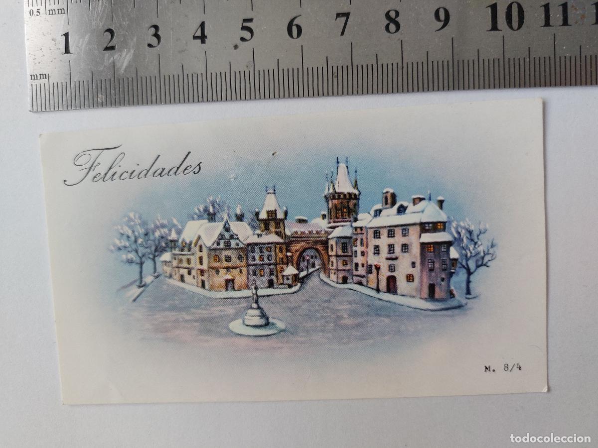 Postales: Estampa de Invierno en el Puente Carlos de Praga con Mensaje