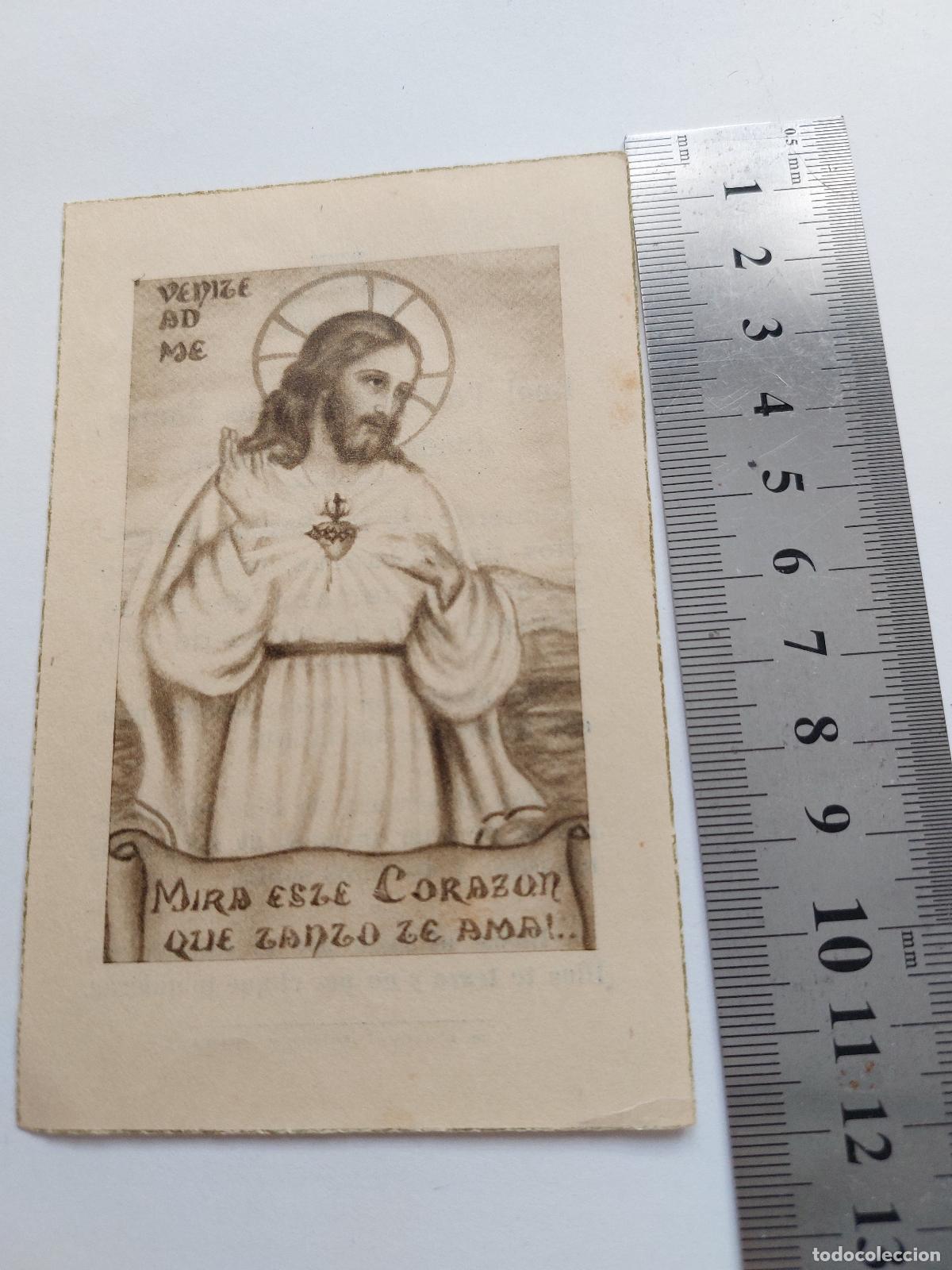 Postales: Estampa religiosa del Sagrado Coraz&oacute;n de Jes&uacute;s de Valencia