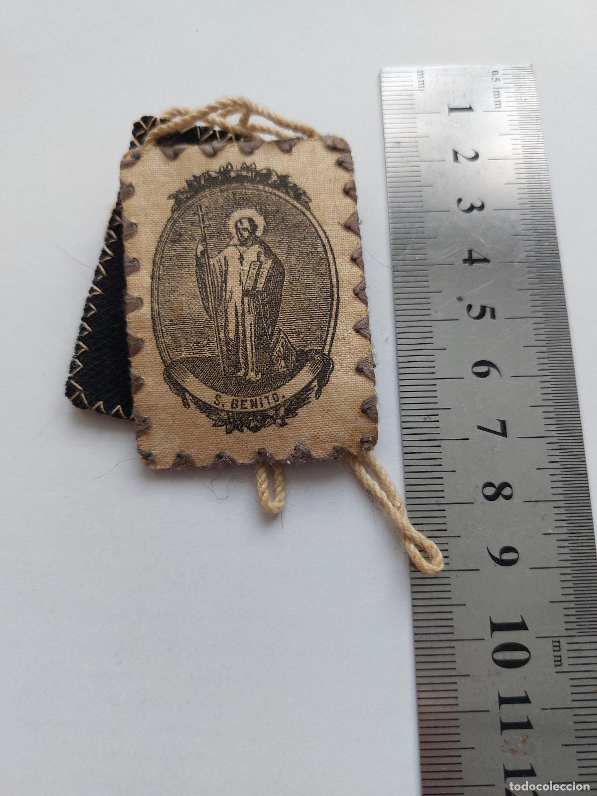 Postales: Estampa de Escapulario de San Benito Objeto Devocional