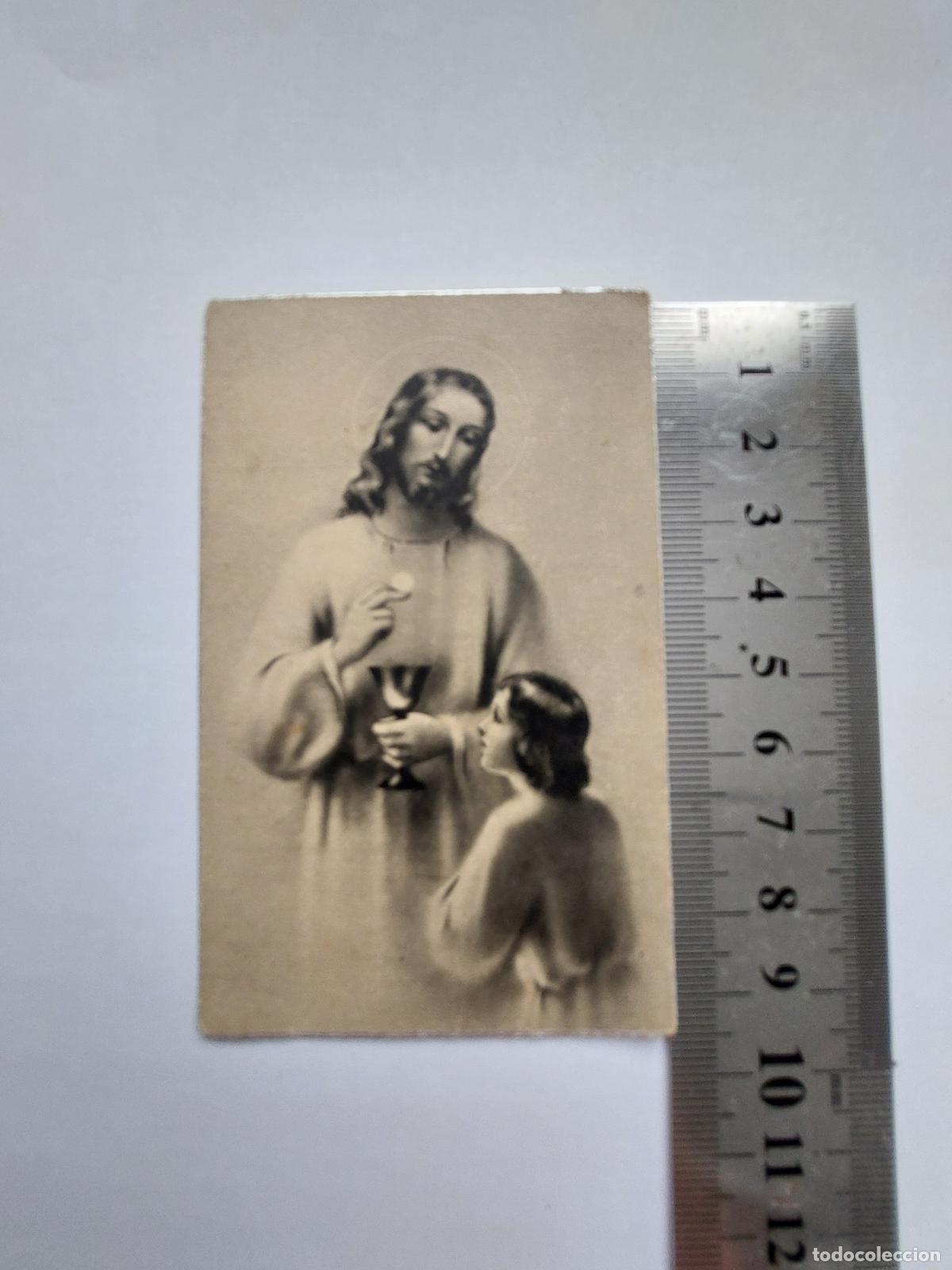 Postales: Estampa de recuerdo de primera comuni&oacute;n en Valdepe&ntilde;as