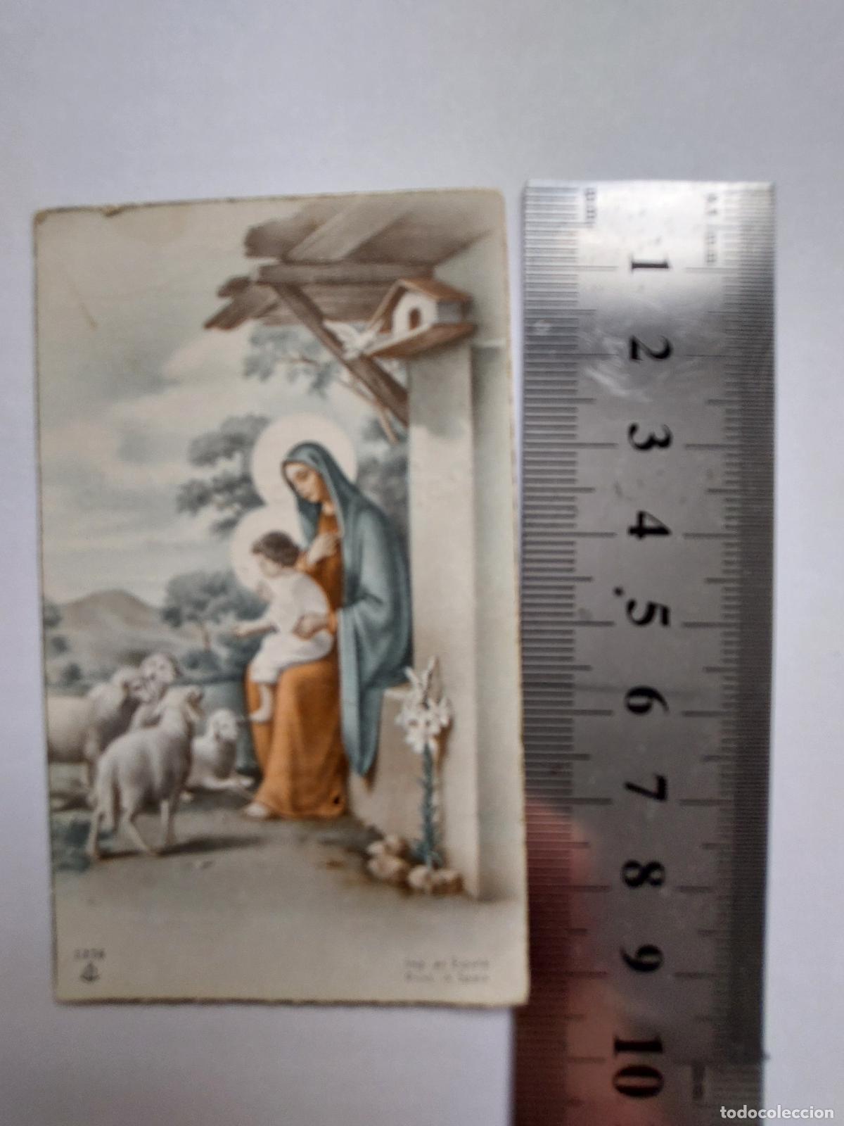 Postales: Estampa de recordatorio de primera comuni&oacute;n en Valdepe&ntilde;as