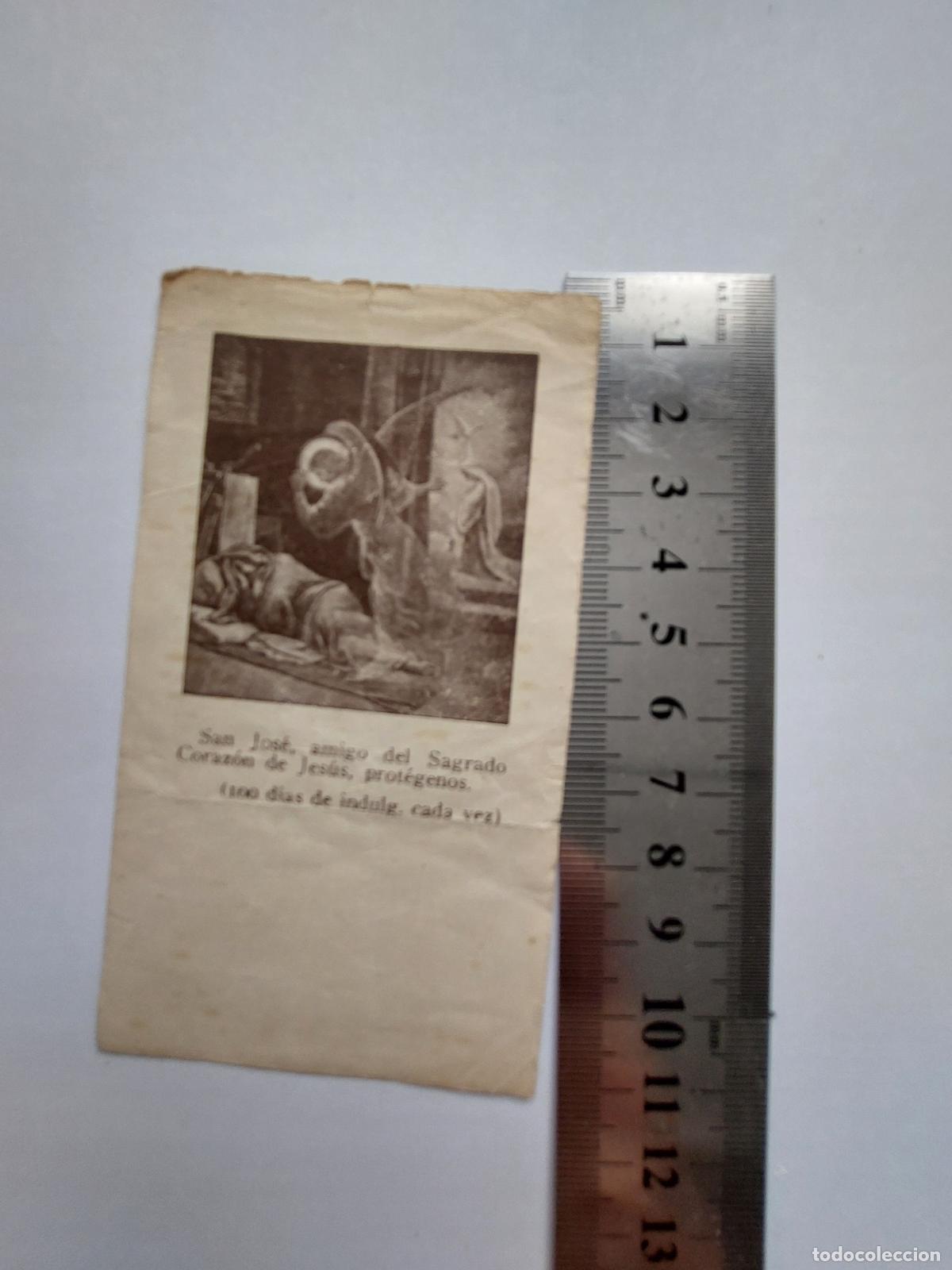 Postales: Estampa religiosa de San Jos&eacute;, oraci&oacute;n Primer Dolor y Gozo