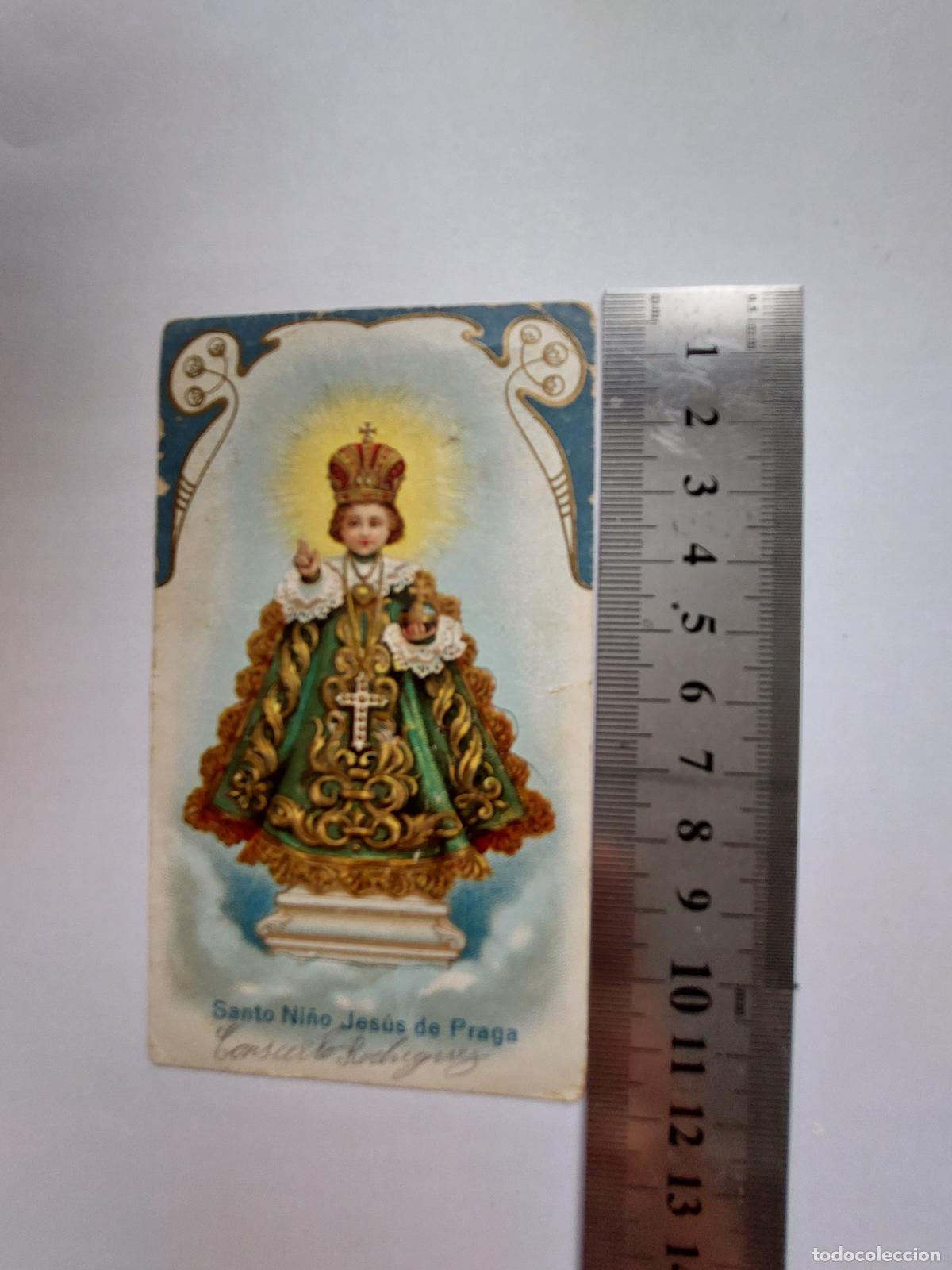 Postales: Estampa religiosa del Santo Ni&ntilde;o Jes&uacute;s de Praga