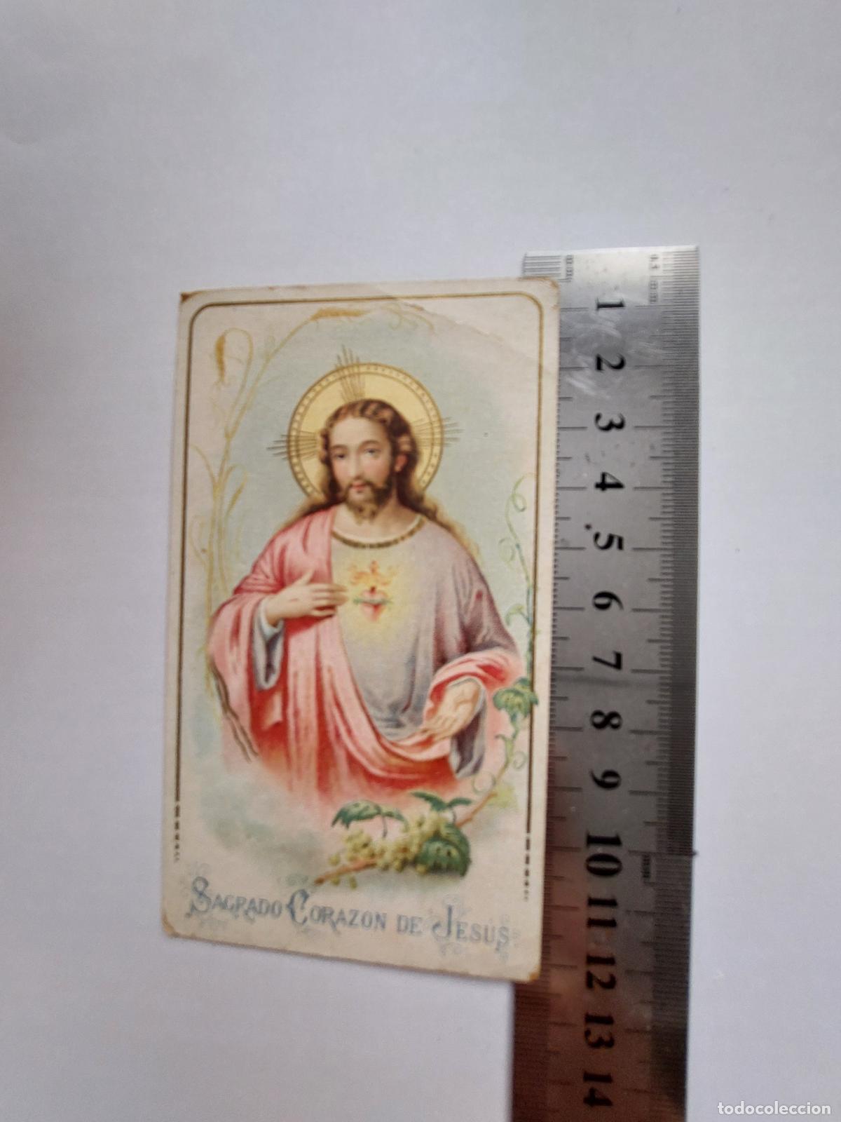 Postales: Estampa Sagrado Coraz&oacute;n de Jes&uacute;s imagen religiosa