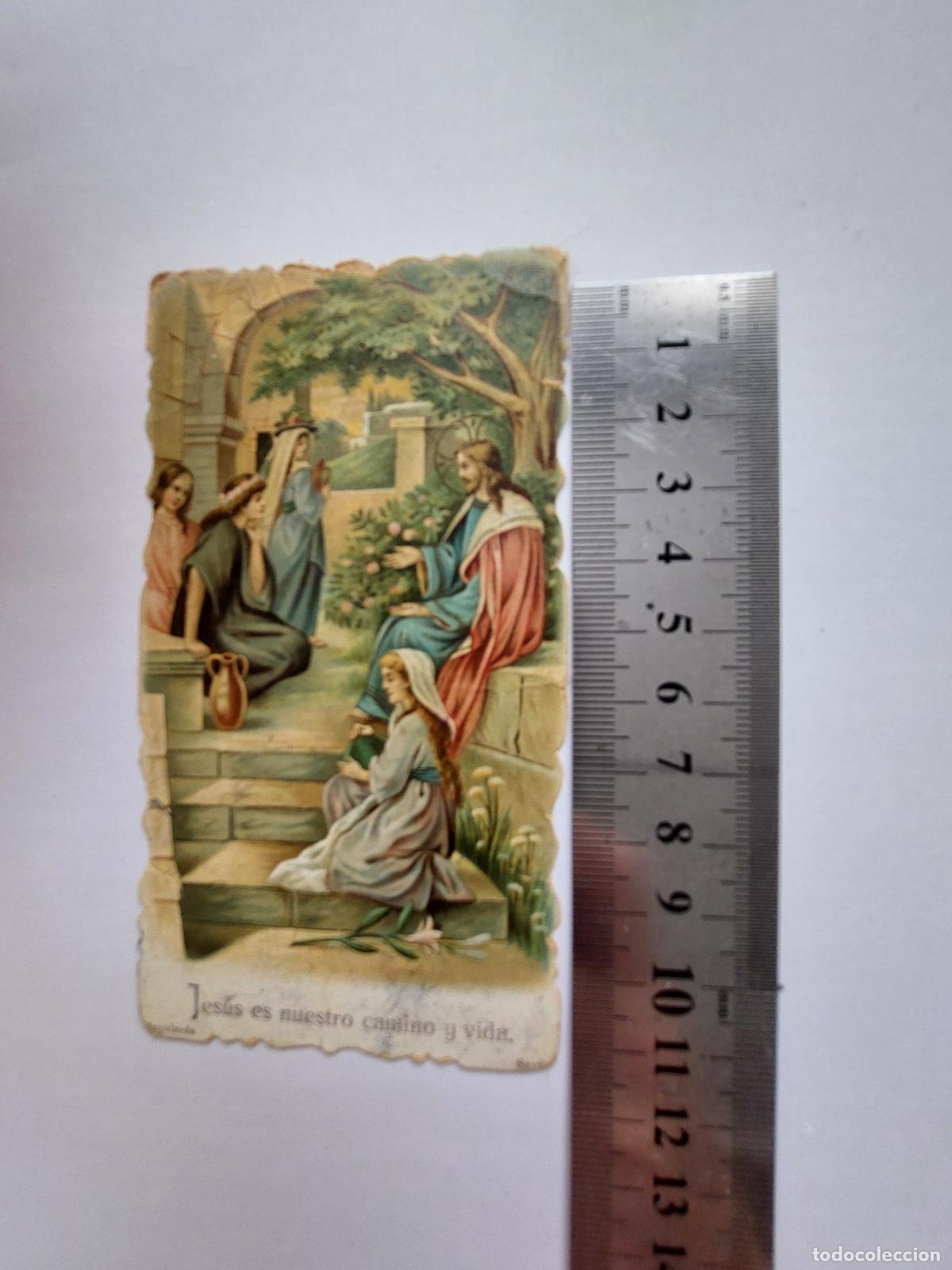 Postales: Estampa religiosa con ilustraci&oacute;n de Jes&uacute;s es nuestro camino y vida