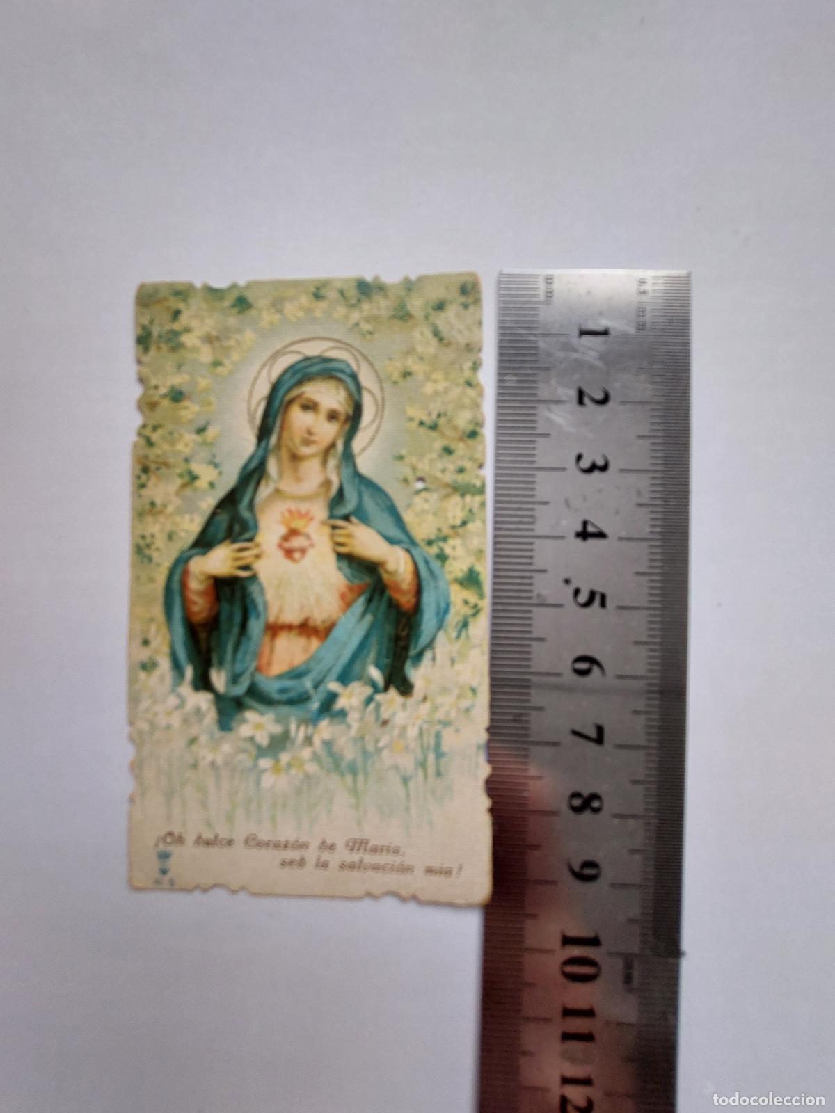 Postales: Estampa con imagen del Dulce Coraz&oacute;n de Mar&iacute;a