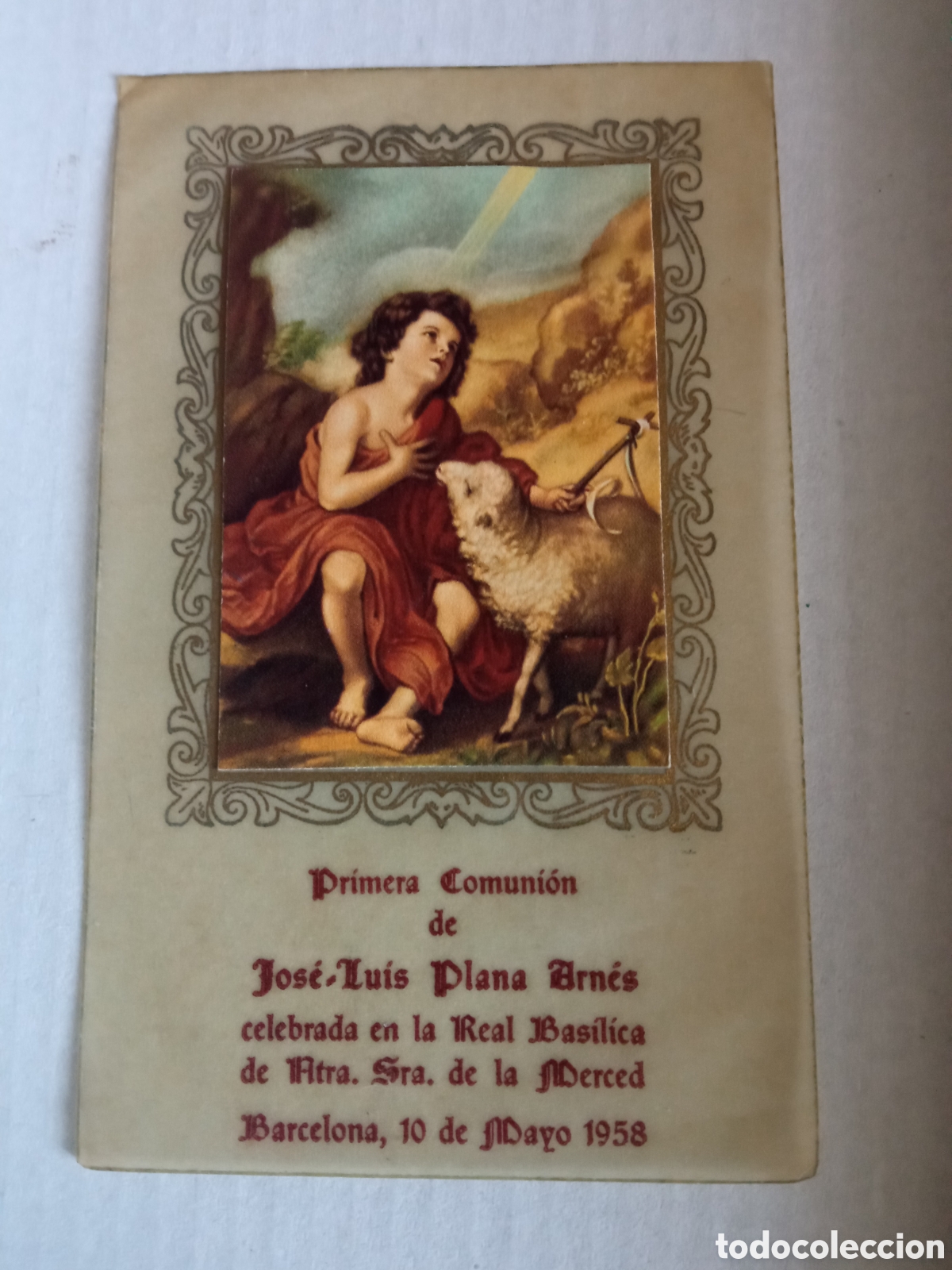 Postales: Recordatorio de comuni&oacute;n de 1958, Bas&iacute;lica de Nuestra Se&ntilde;ora de la Merced, Barcelona