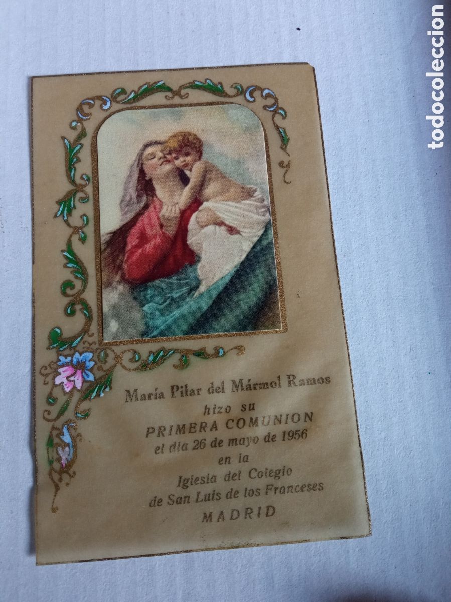 Postales: Recordatorio de comuni&oacute;n de 1956, Colegio San Lu&iacute;s de los Franceses, Madrid