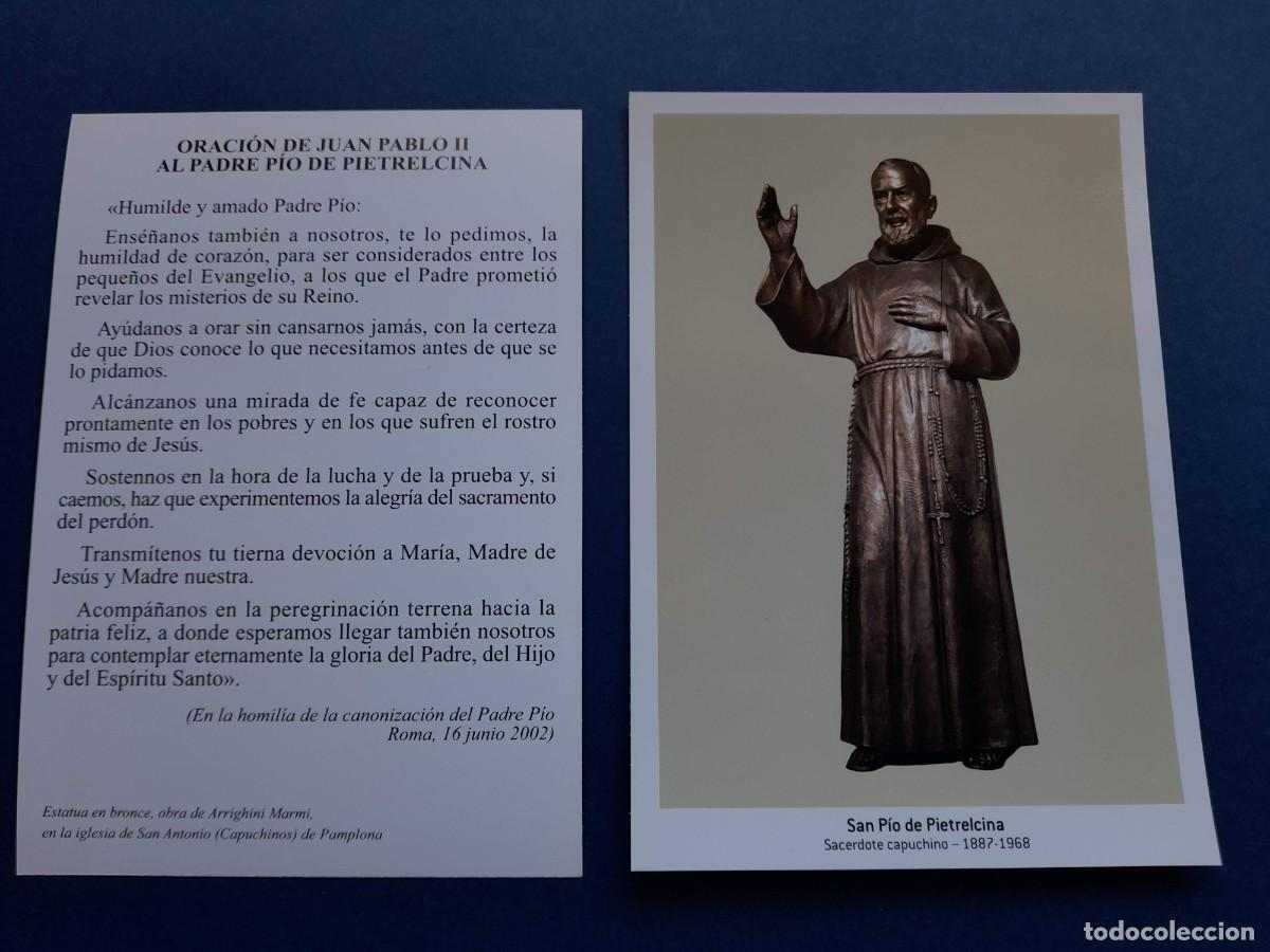 Postales: Estampa Padre Pio Iglesia de San Antonio Capuchinos (Pamplona)